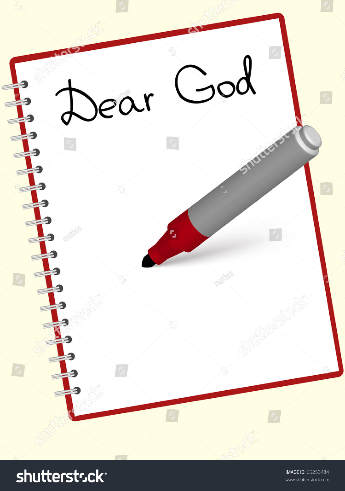 Letter God Written Notebook Stock Vector Shutterstock Letter God Written Notebook Stock Vector Shutterstock