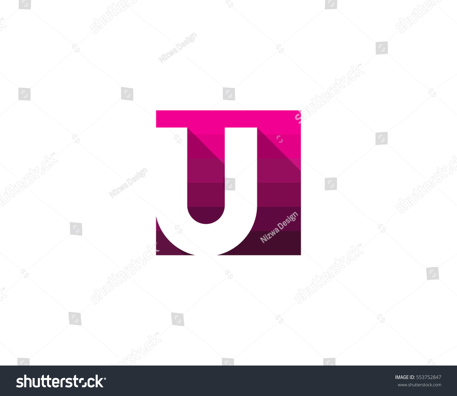  Letter  U  Square  Shadow Logo Design Stock Vector 553752847 