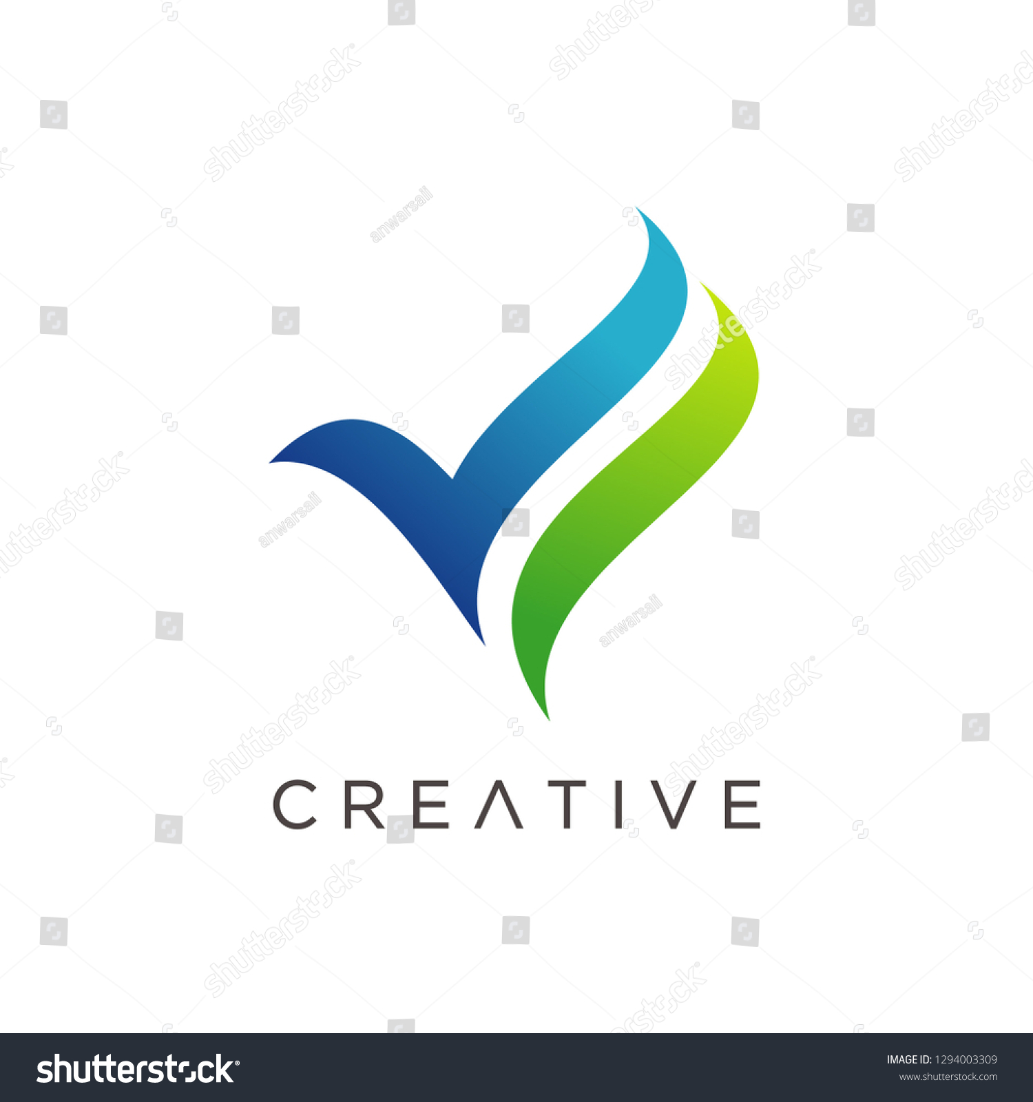 Letter V Logo Design Template Modern Stock Vector Royalty Free