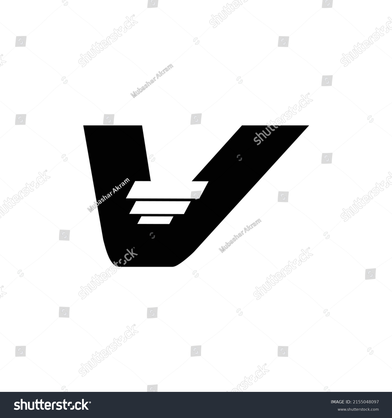 Letter V Logo Barbell Fitness Gym Stock Vector (Royalty Free ...