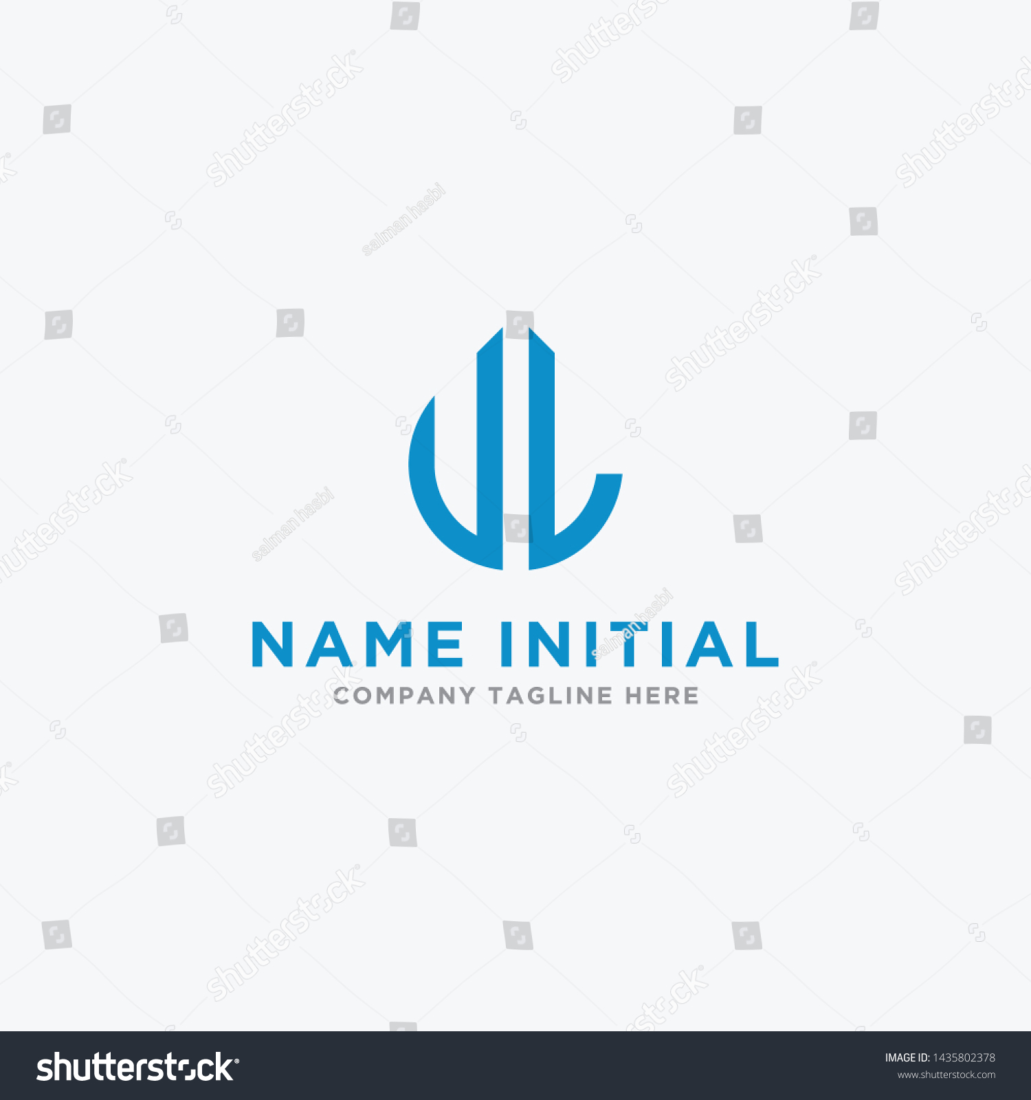 Letter Vl Initial Icon Monogram Vector Stock Vector (Royalty Free ...