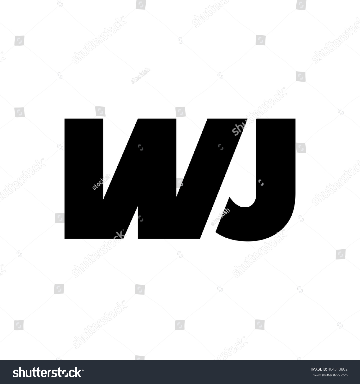 Letter W J Logo Vector Stock Vector (Royalty Free) 404313802 | Shutterstock