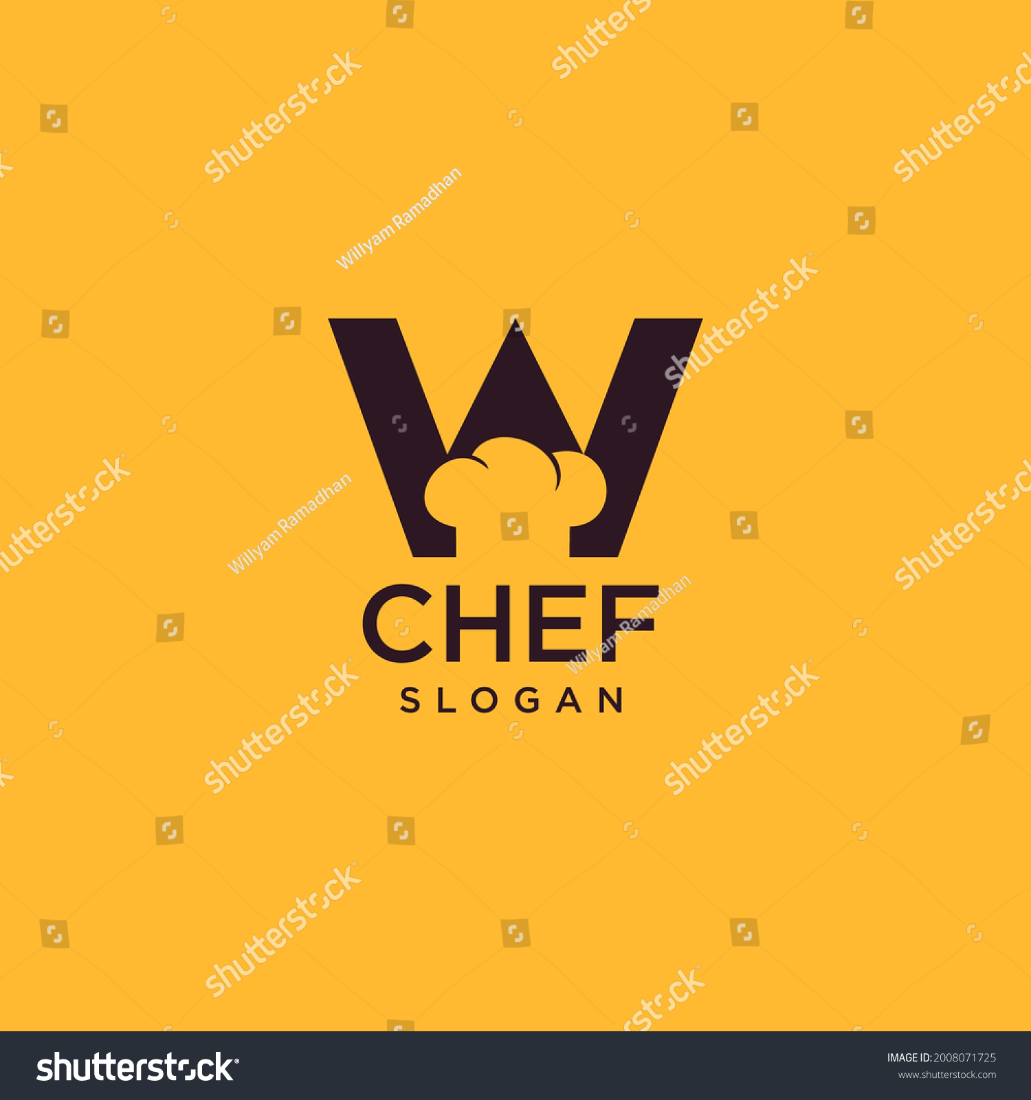 Letter W Chef Logo Initial Restaurant Stock Vector (Royalty Free ...