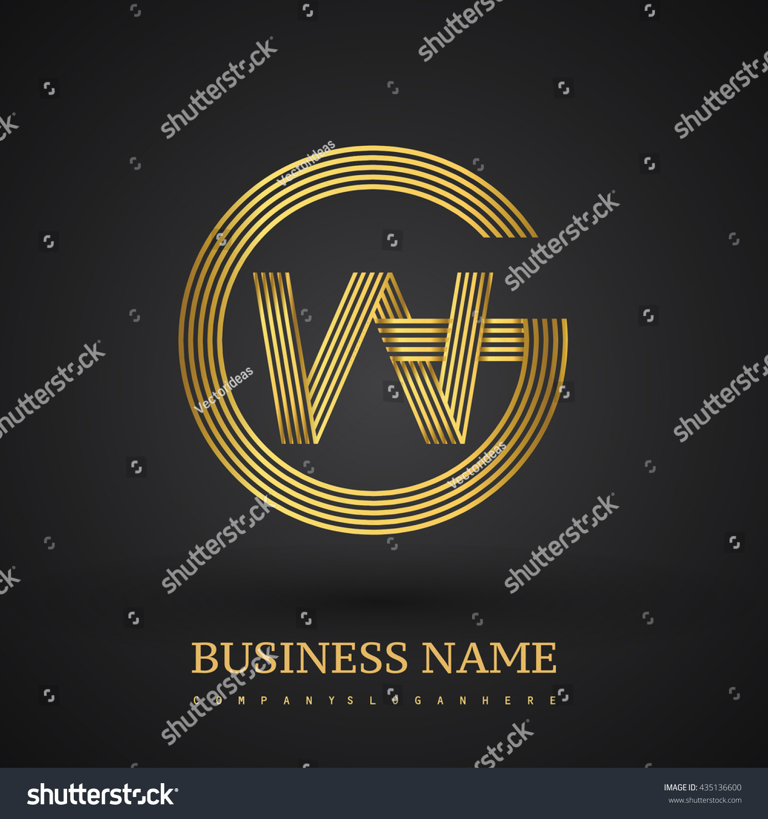 Letter Wg Gw Linked Logo Design Stock Vector 435136600 - Shutterstock