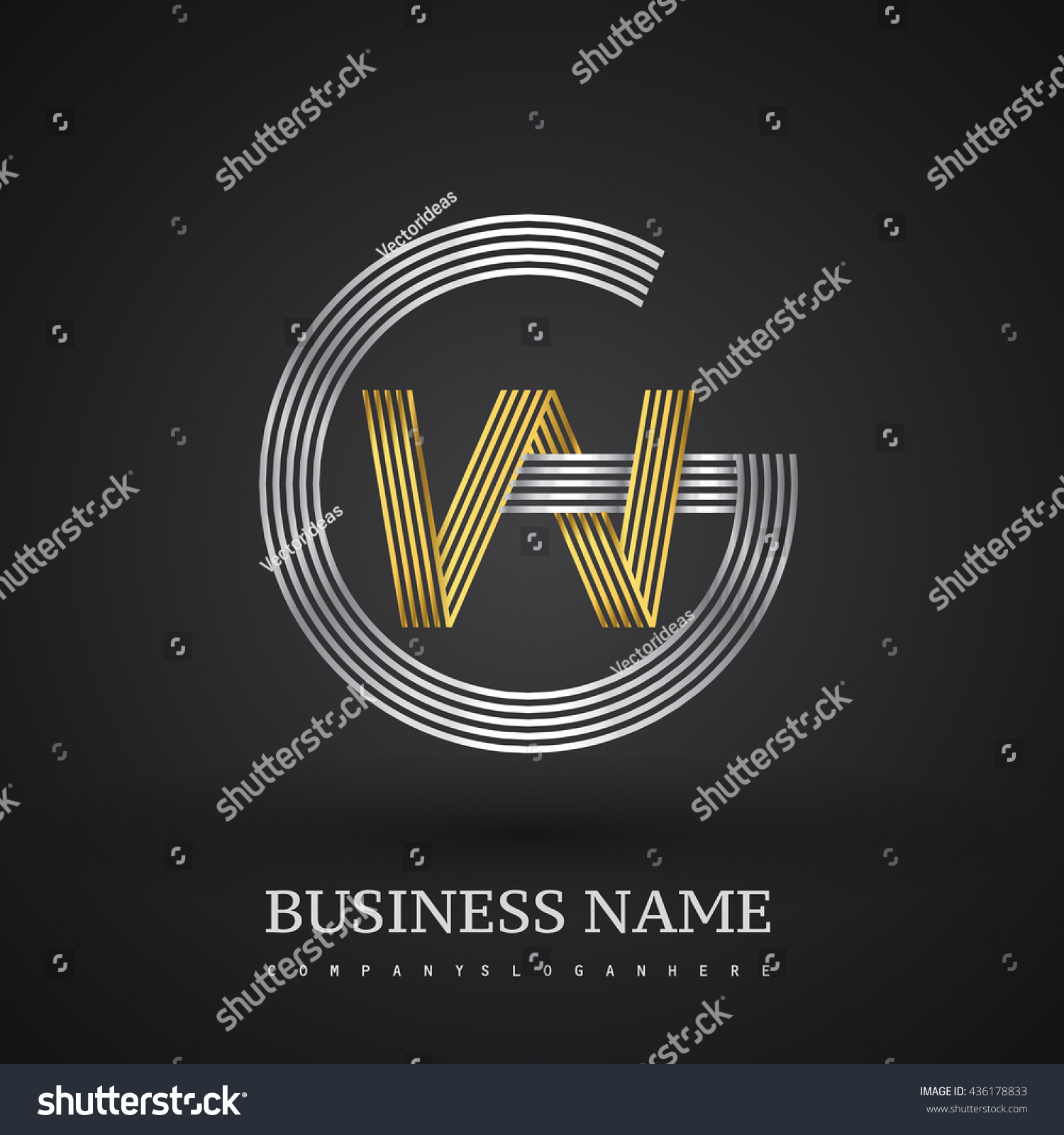 Letter Wg Gw Linked Logo Design Stock Vector (Royalty Free) 436178833