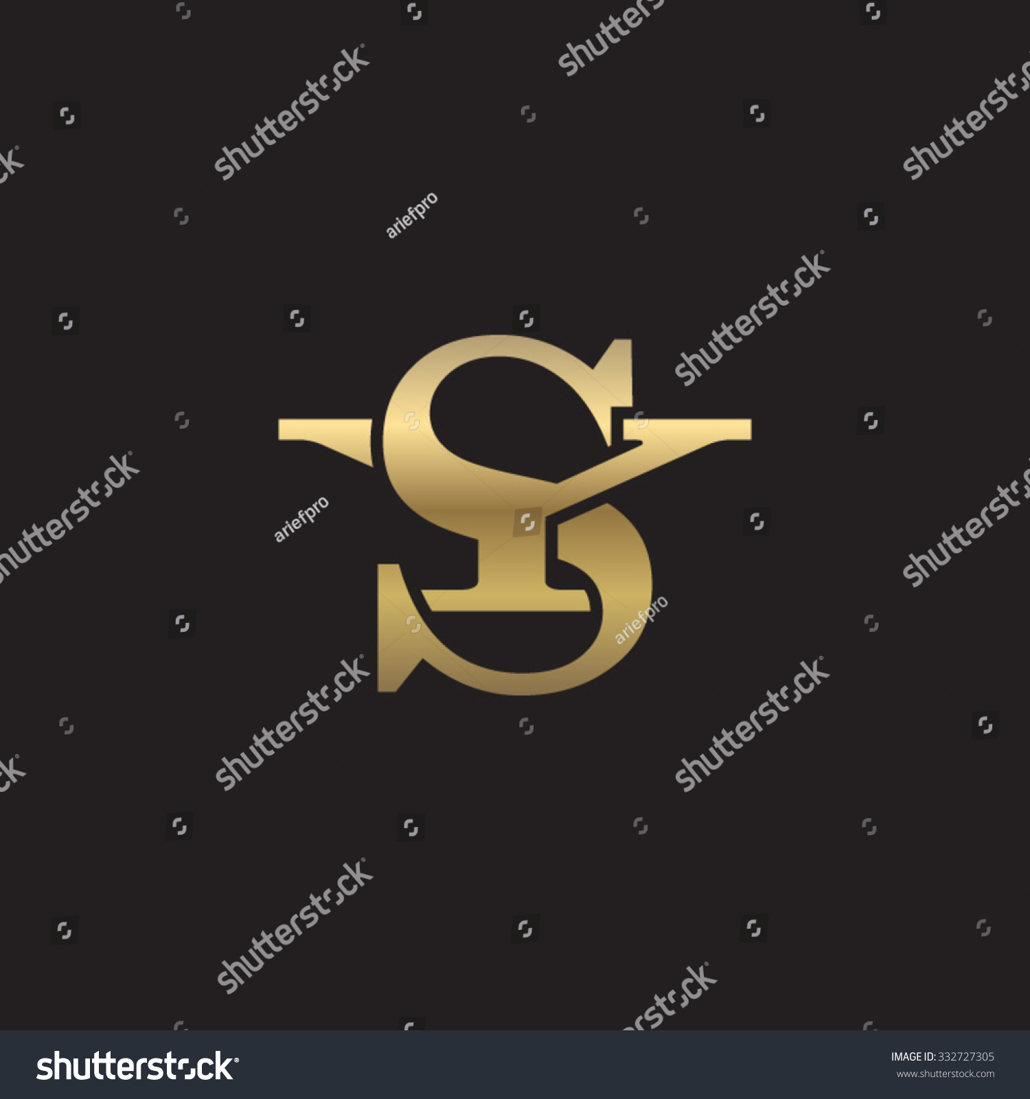 Download Letter Y S Monogram Golden Logo Stock Vector 332727305 ...