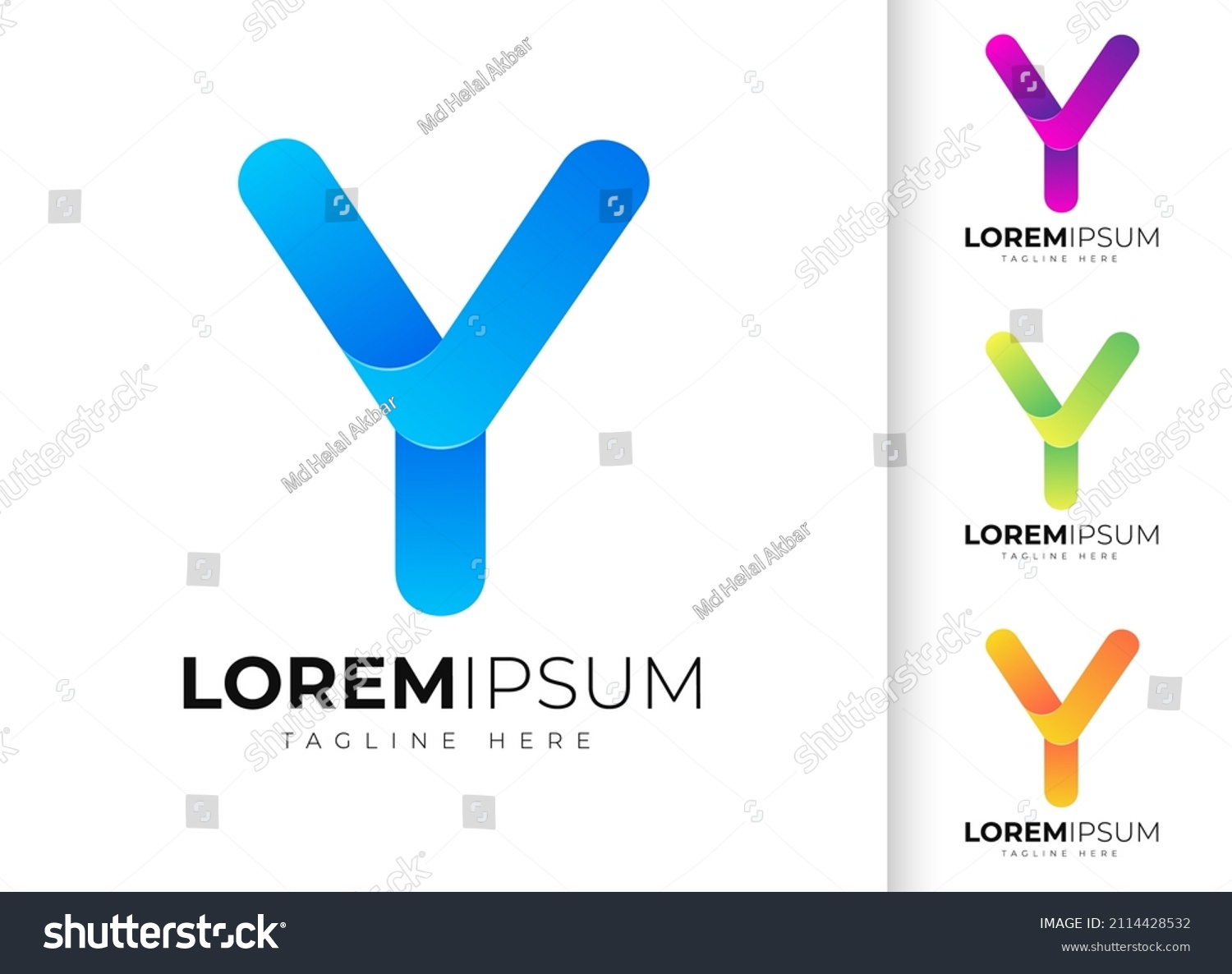 Letter Y Logo Design Template Creative Stock Vector (Royalty Free ...