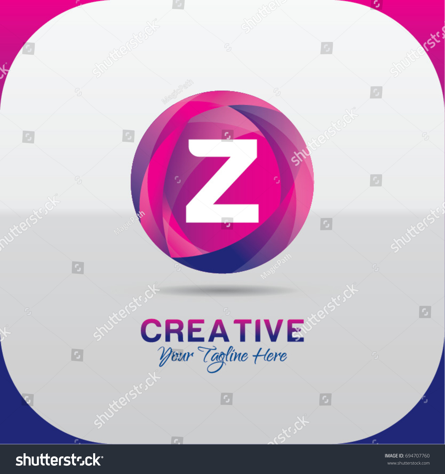 Letter Z Logo Abstract Symbol Colorful Stock Image Download Now