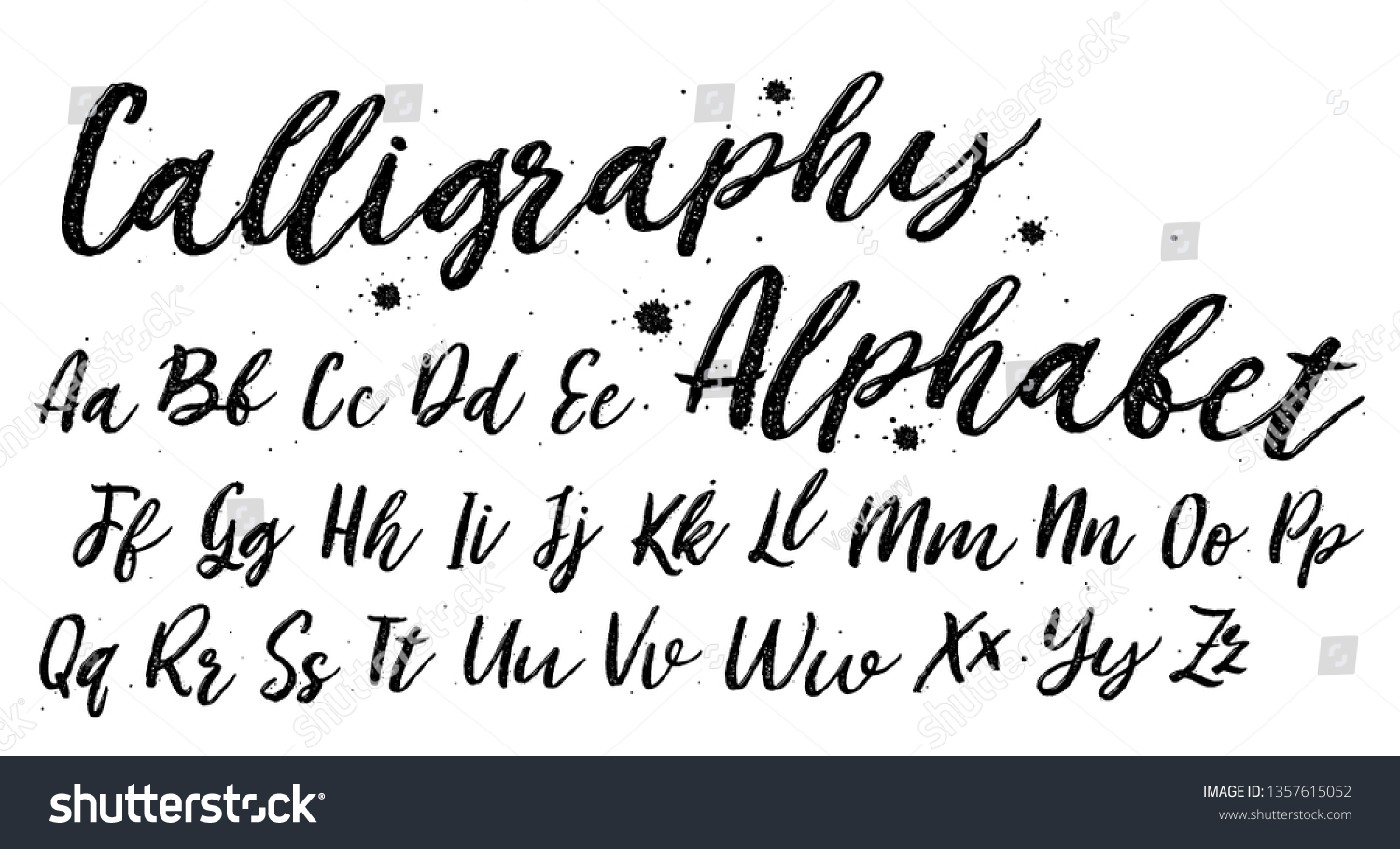 Lettering Font Isolated On White Background Stock Vector (Royalty Free ...