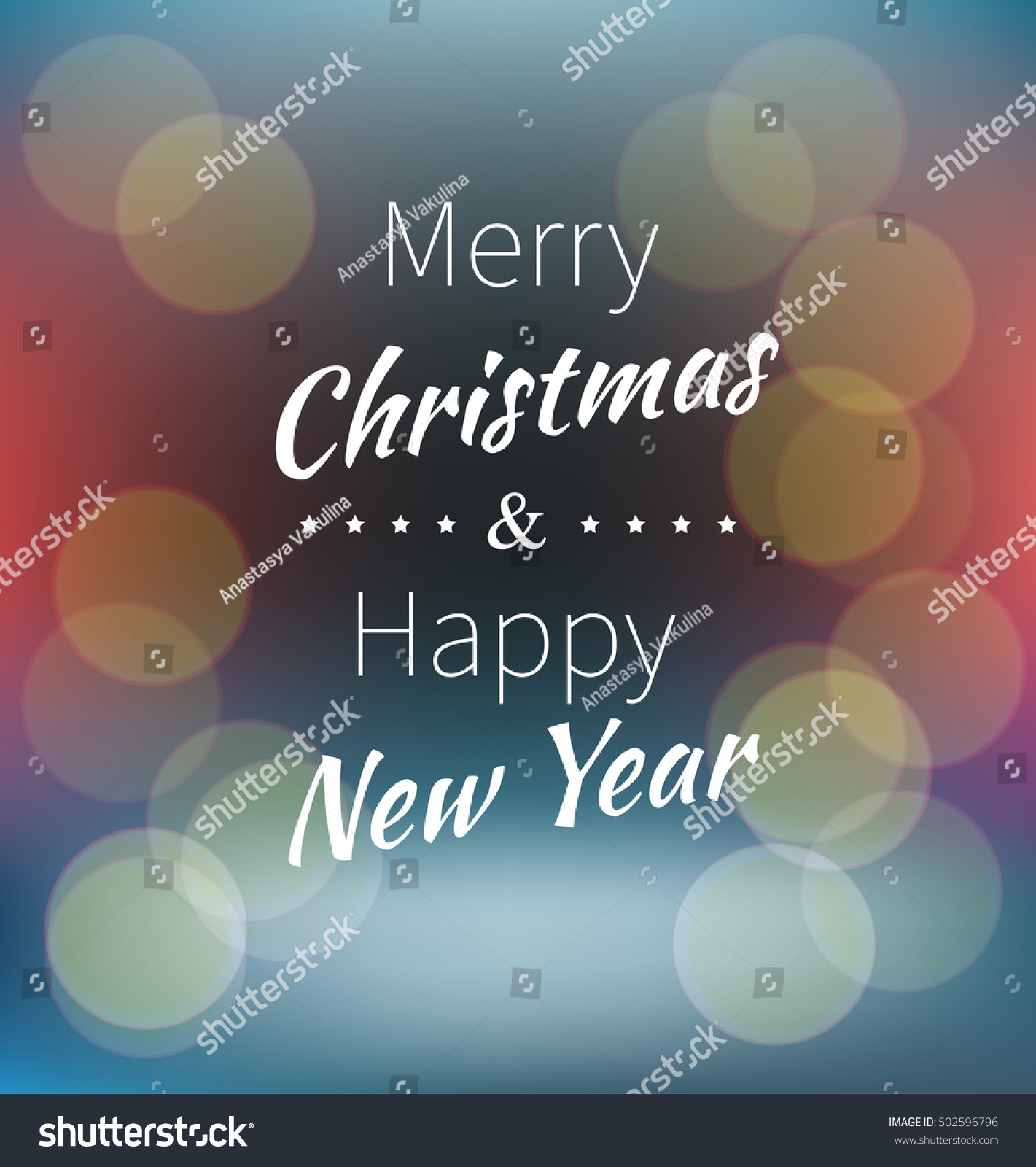 Lettering Merry Christmas Happy New Yearcongratulations Stock Vector