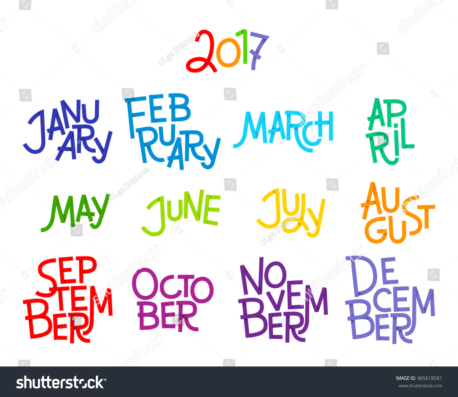 Lettering Months Of The Year December January February March April May June July August September October November 2017 Lettering Months Of The Year December January February March April May June July August September October November 2017