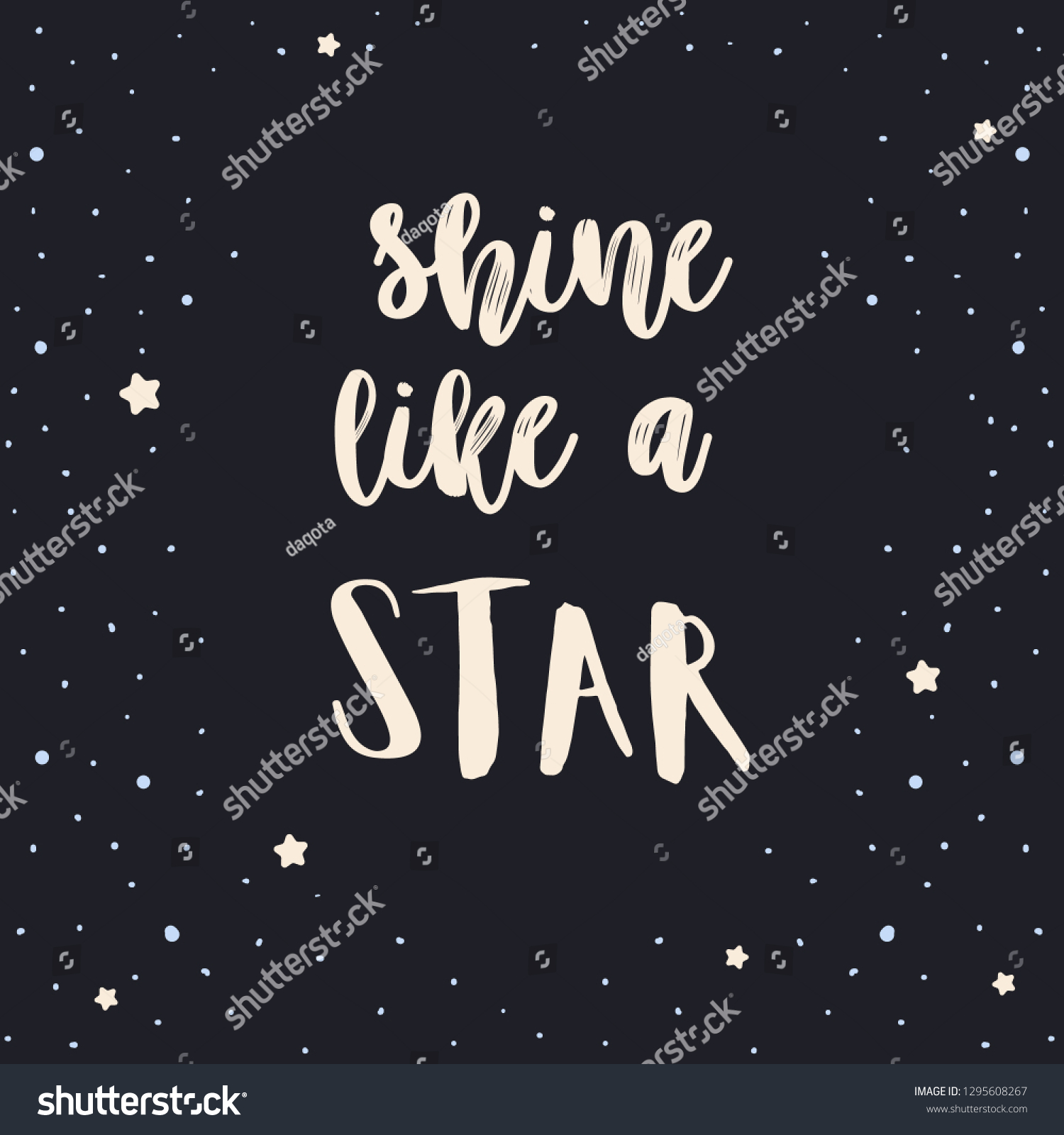 Lettering Poster Vector Image Night Sky Stock Vector (Royalty Free ...