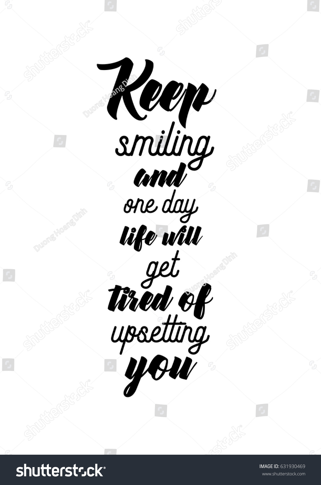 stock vector lettering quotes motivation about life quote calligraphy inspirational quote keep smiling and one