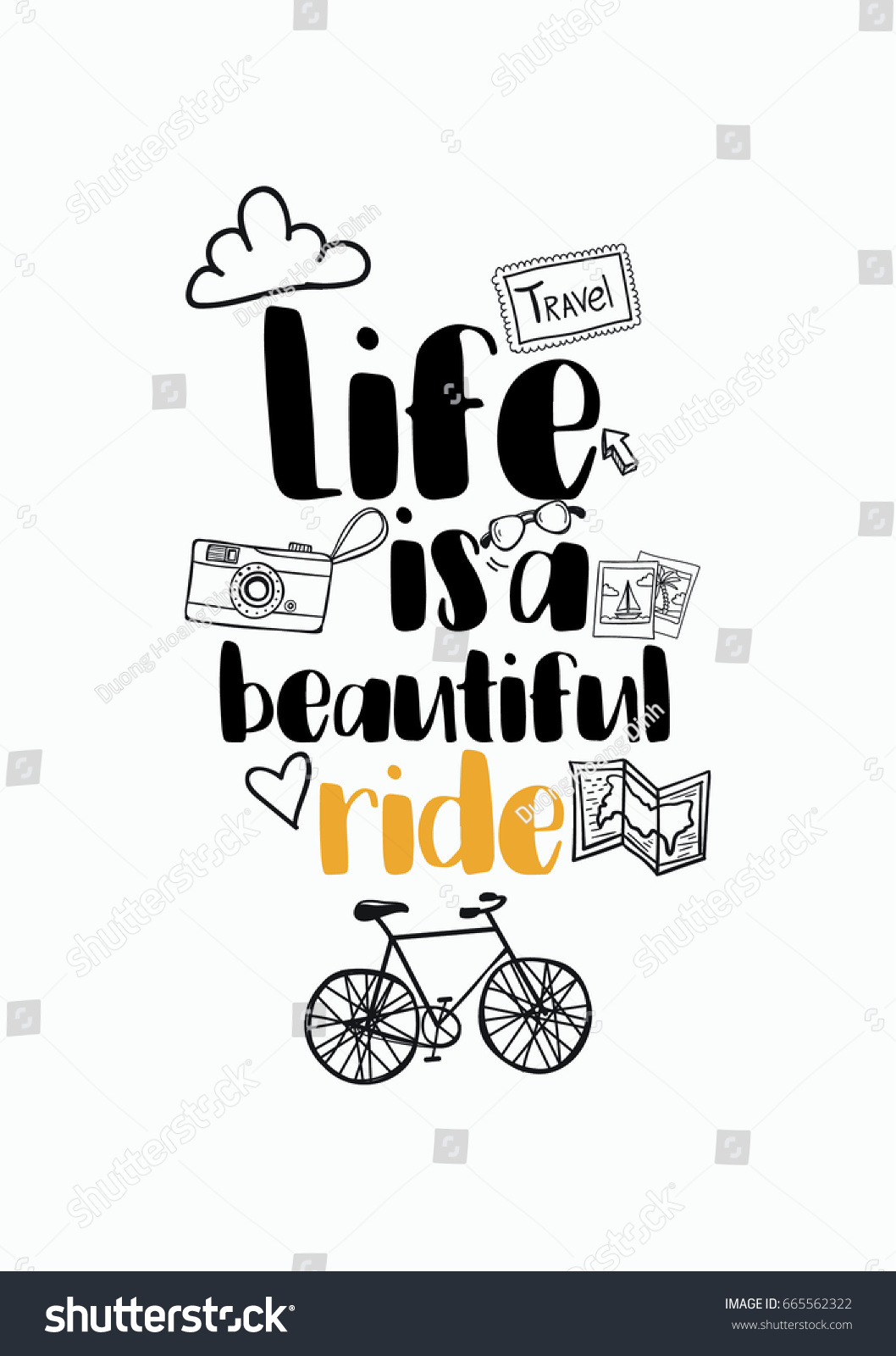 quotes life is beautiful lettering quotes motivation about life quote stock vector