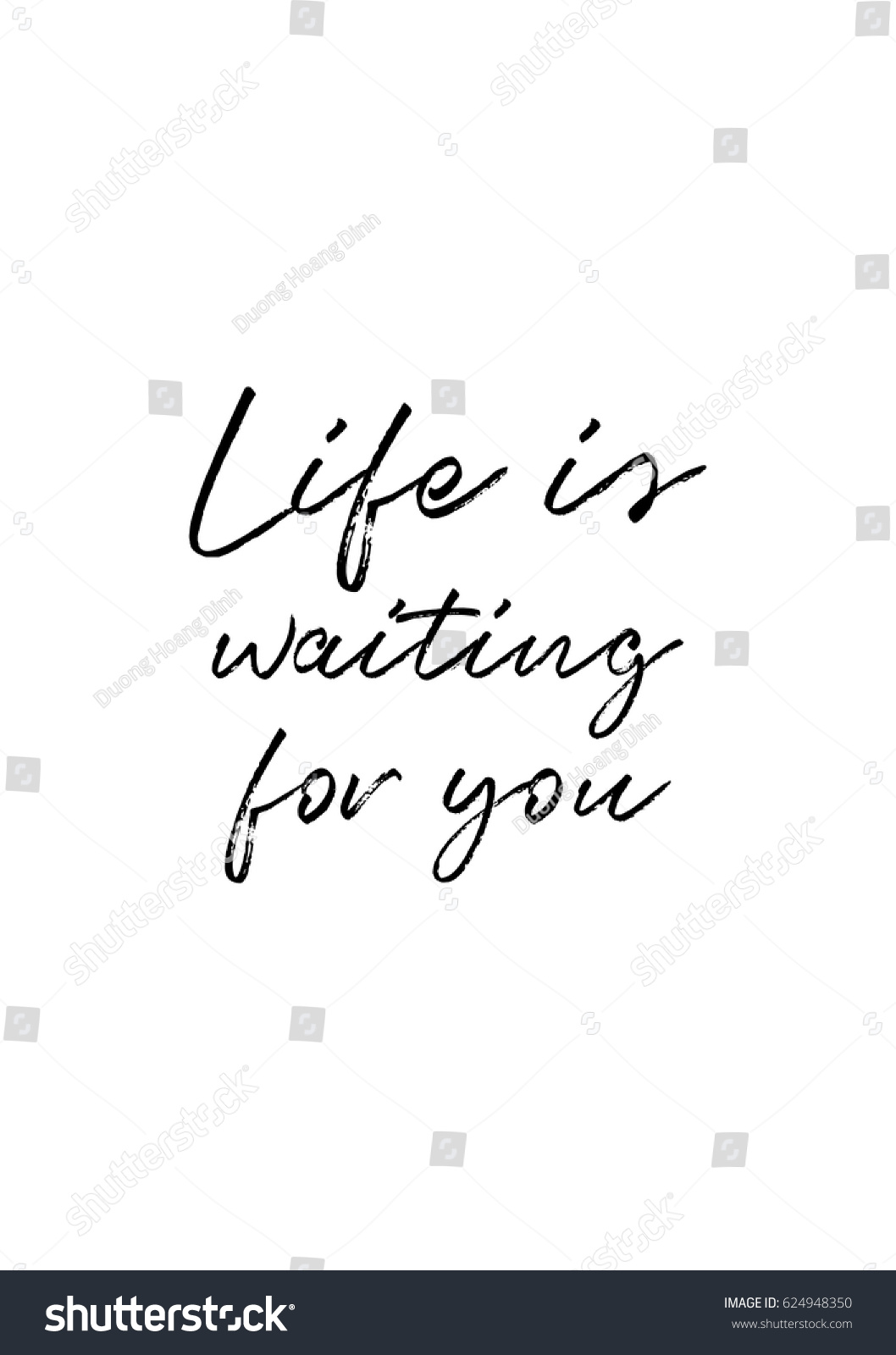 Lettering quotes motivation about life quote Calligraphy Inspirational quote Life is waiting for you