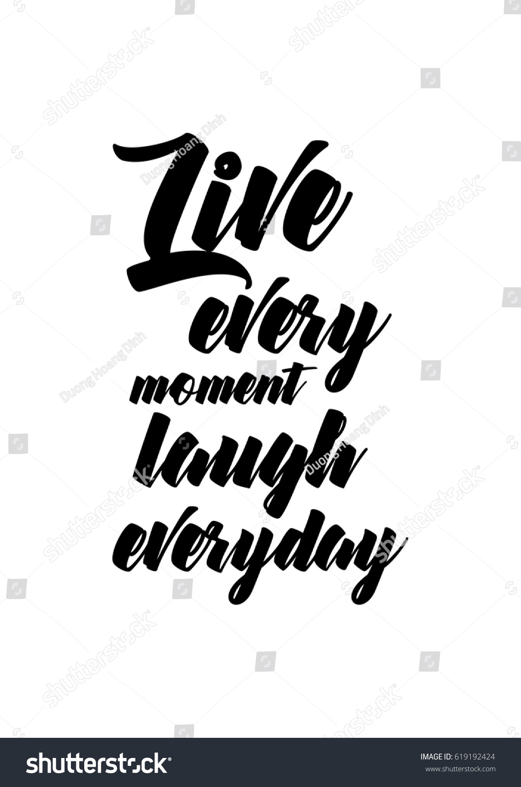 Lettering quotes motivation about life quote Calligraphy Inspirational quote Live every moment laugh everyday