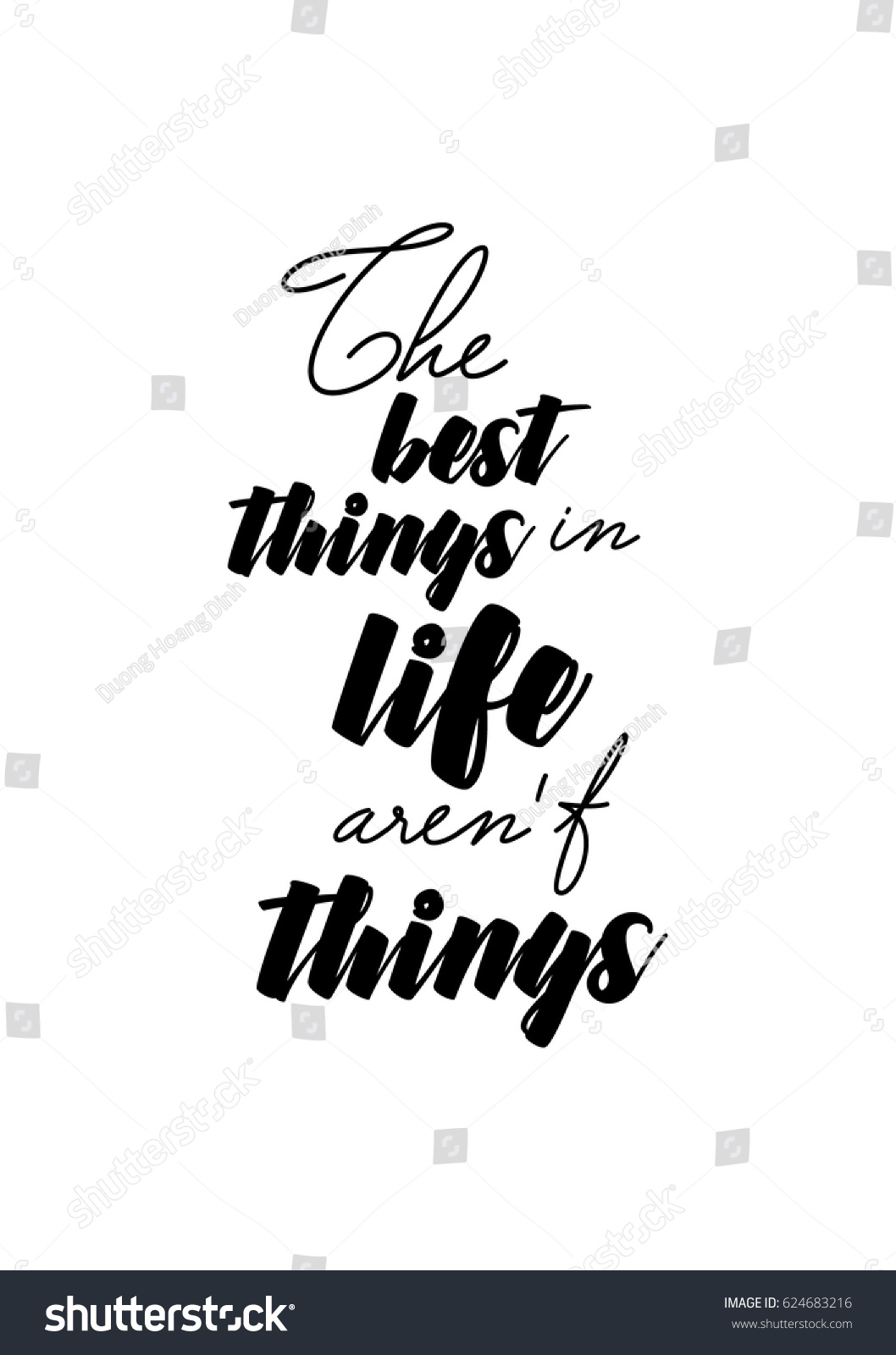 the best things in life quotes lettering quotes motivation about life quote stock vector