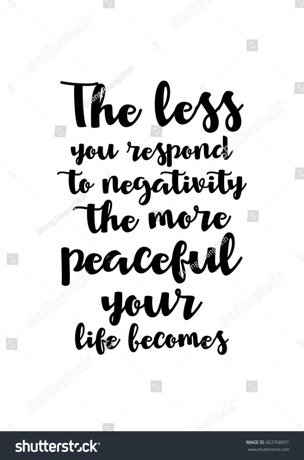 Lettering quotes motivation about life quote Calligraphy Inspirational quote The less you respond to