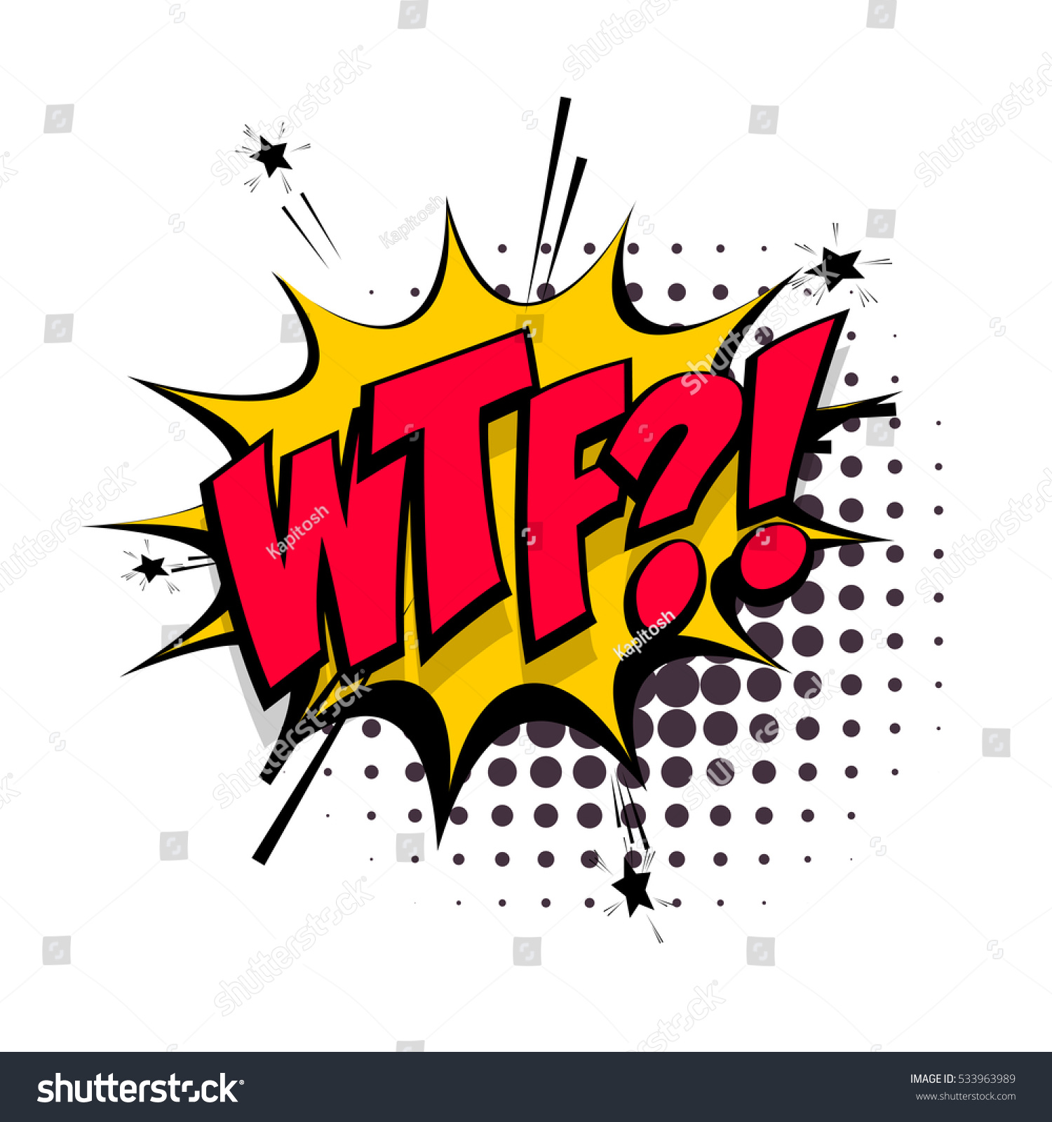 Lettering Wtf Red Comic Text Sound Stock Vector 533963989 - Shutterstock