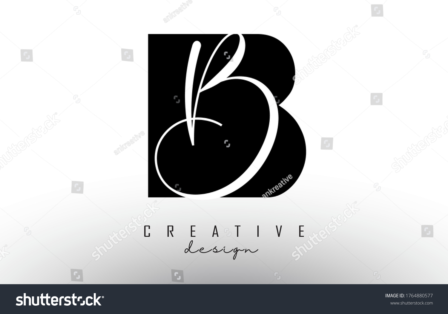 Letters Bb B Logo Minimalist Design Stock Vector (Royalty Free ...