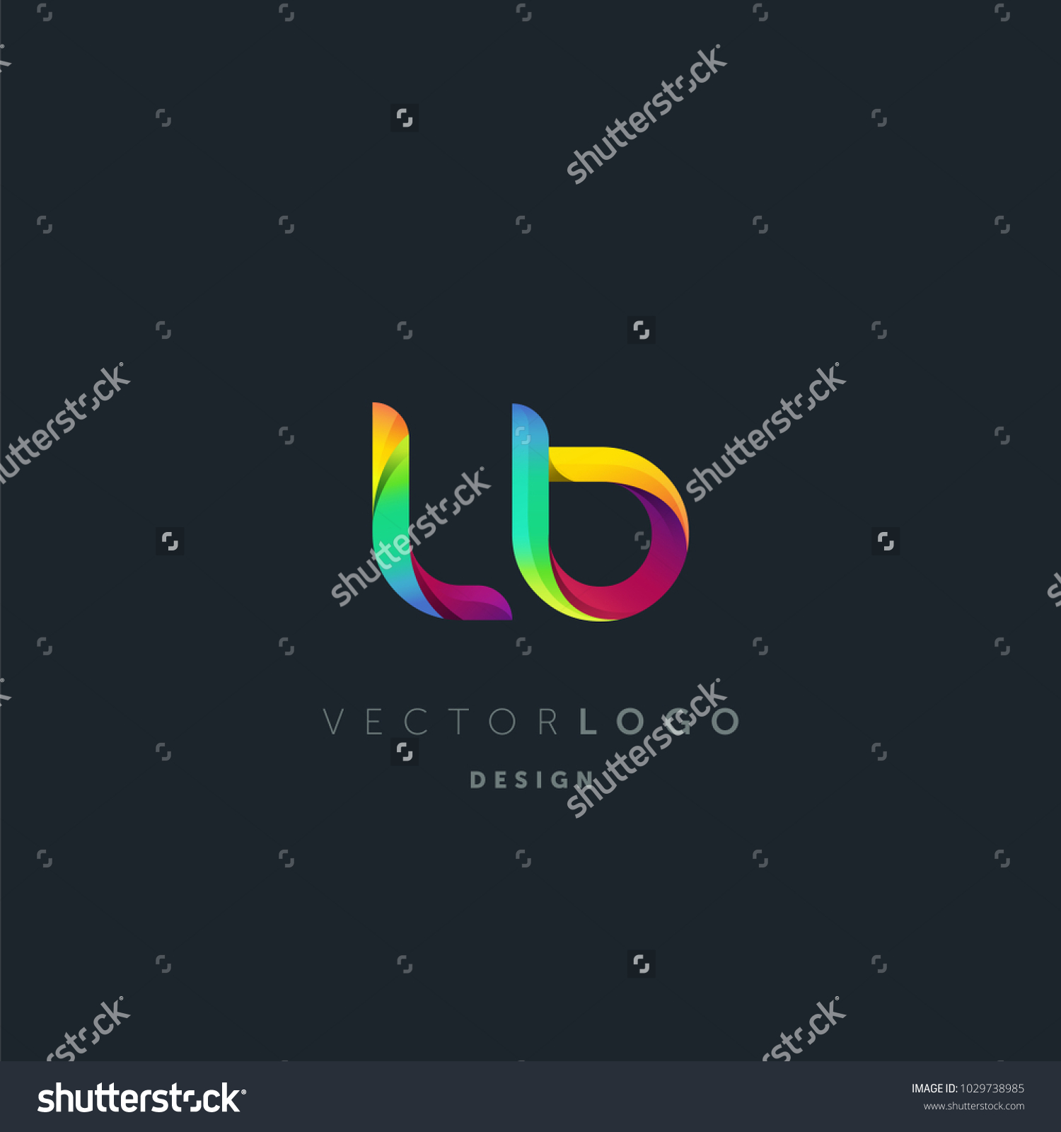 Letters L B L B Logo Stock Vector Royalty Free