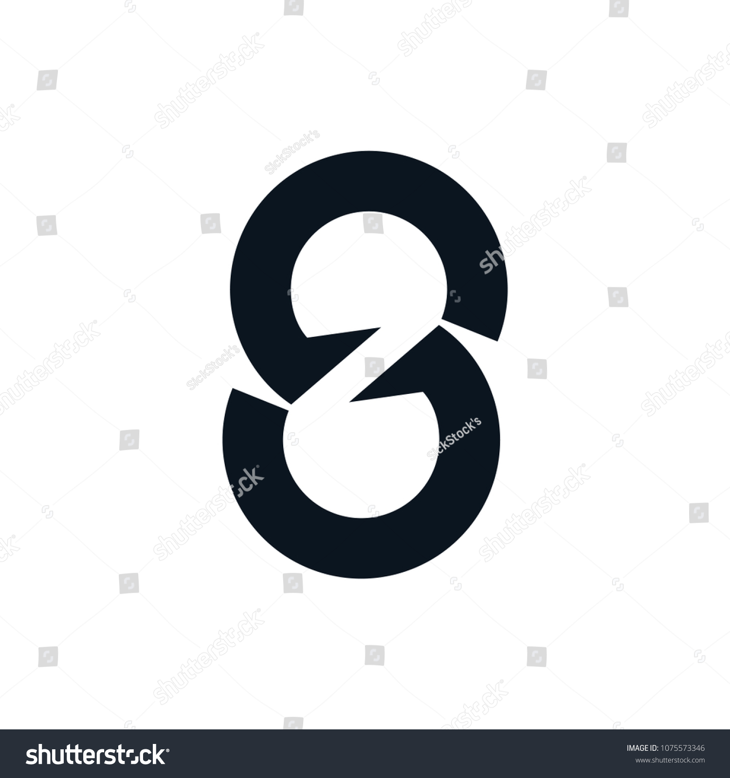 Letters S2 Symbol Logo Stock Vector (Royalty Free) 1075573346 ...