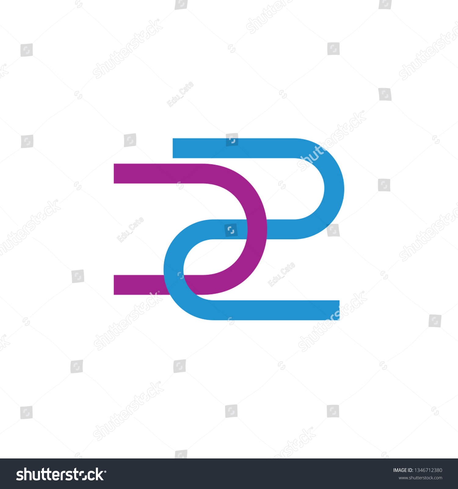 SVG of letters u2 simple line geometric logo vector svg