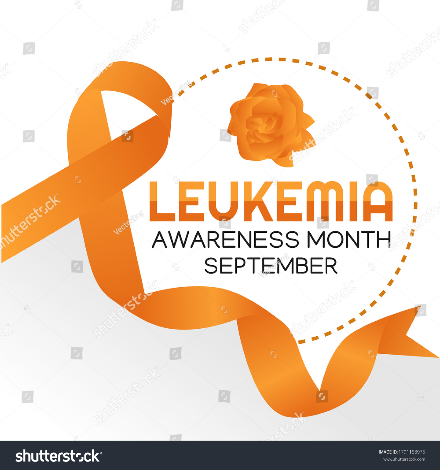 Leukemia Awareness Month Vector Illustration เวกเตอร์สต็อก (ปลอดค่า