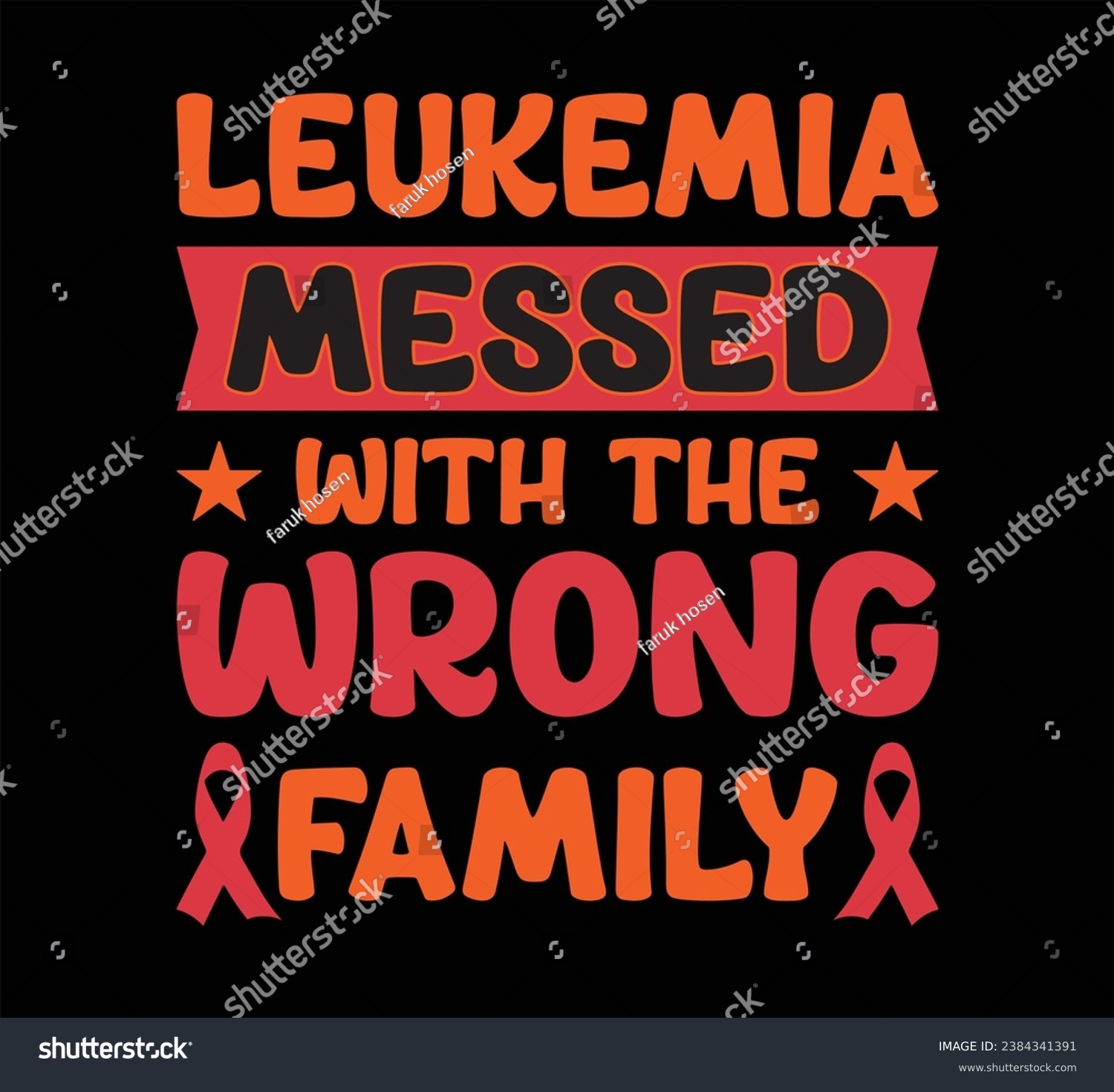 SVG of Leukemia Messed With The T Shirt Design svg