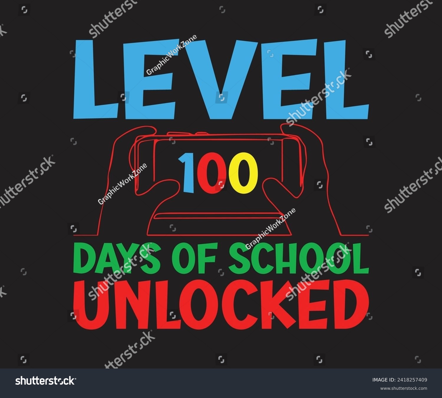 SVG of Level 100 Days Of School Unlocked Gamer Shirt, 100 Day School,100 Days Video Game Shirt, Football, Unlocked Gamer, Kindergarten Life svg
