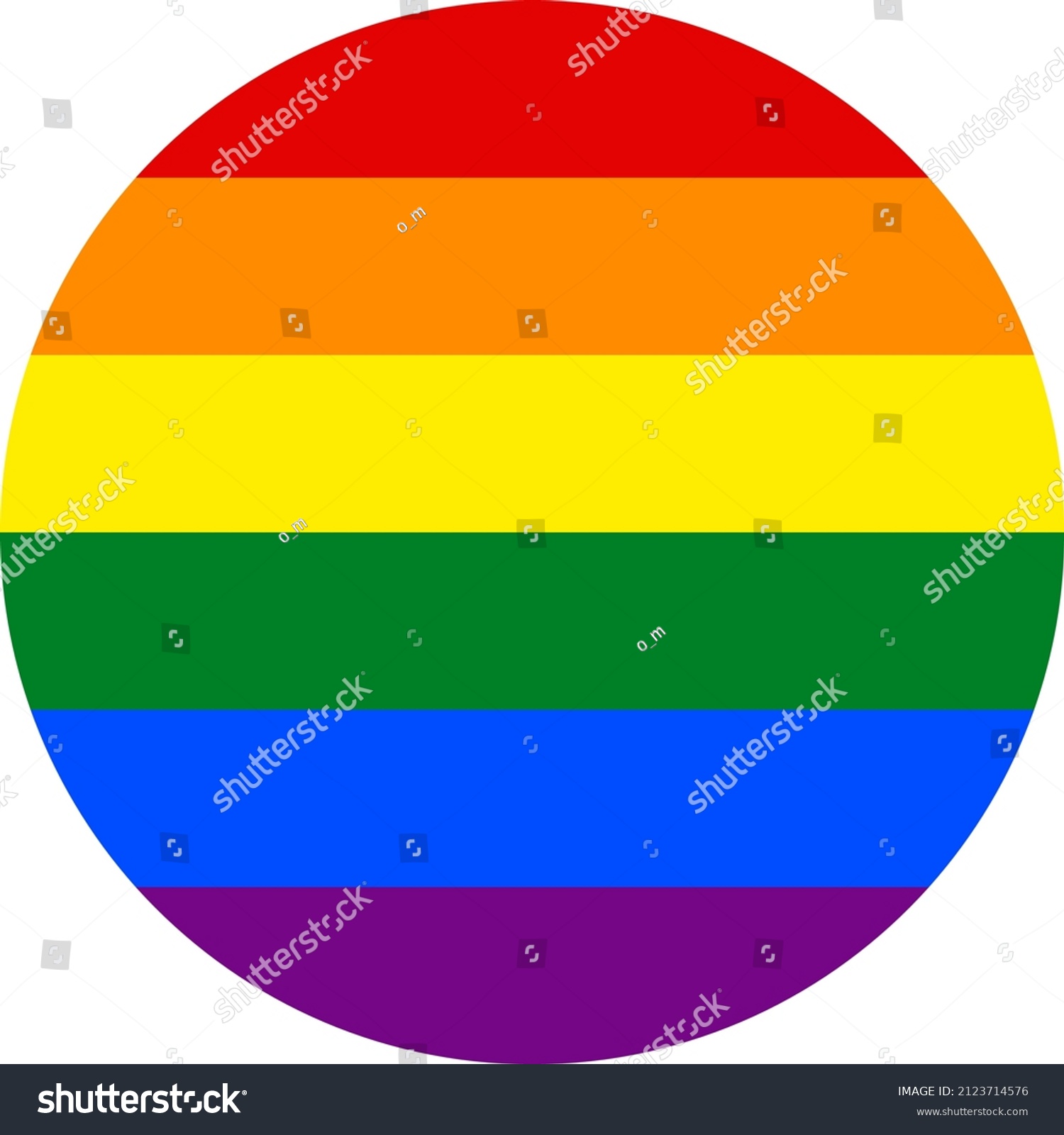 Lgbt Flag Round Icon Diversity Rainbow Stock Vector Royalty Free