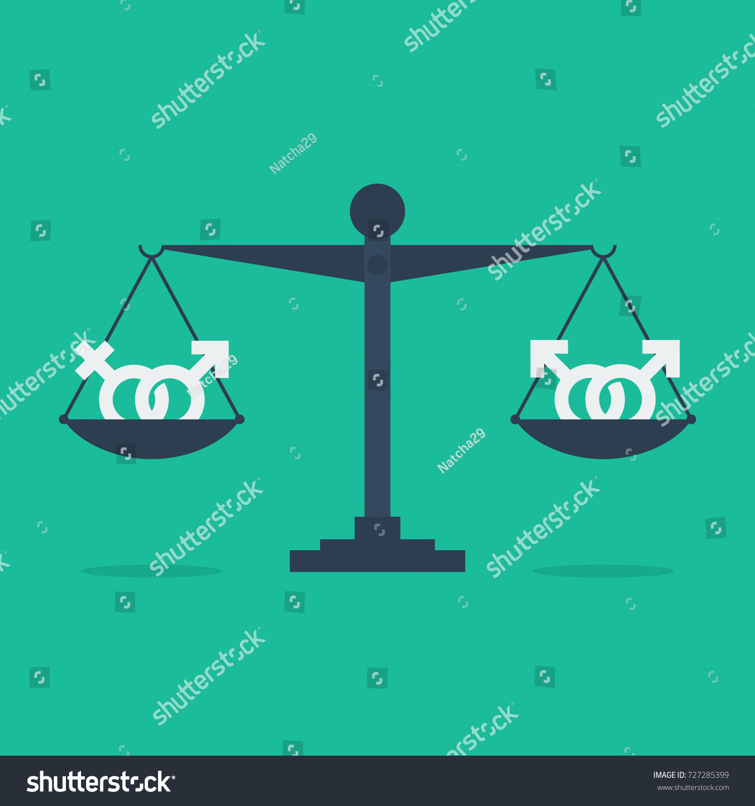 Vektor Stok Lgbt Gender Equality Concept Flat Design Tanpa Royalti 727285399 Shutterstock 2729