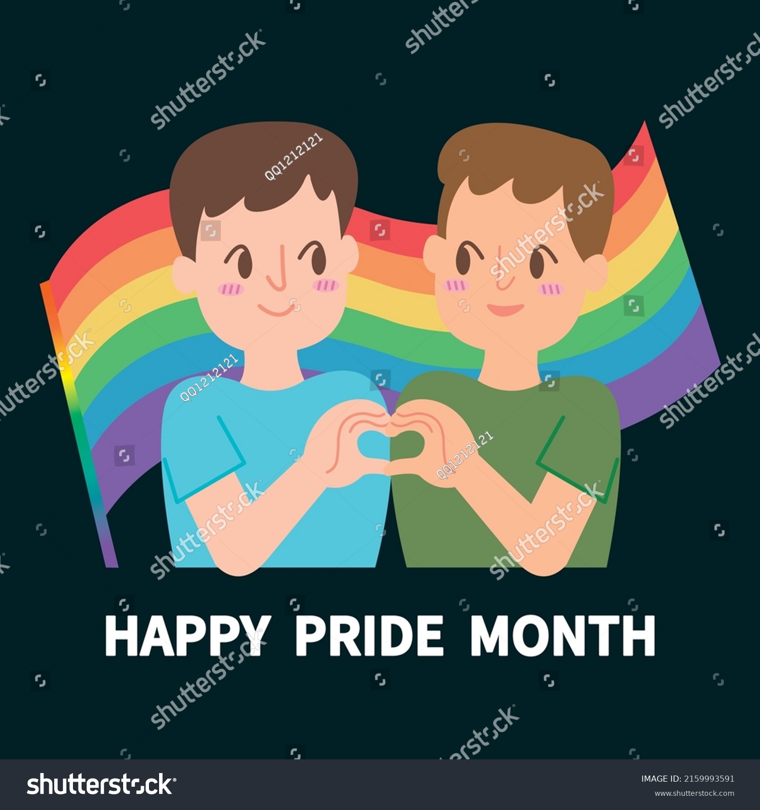 Lgbt Happy Pride Month Vector Illustration Stock Vector (Royalty Free ...