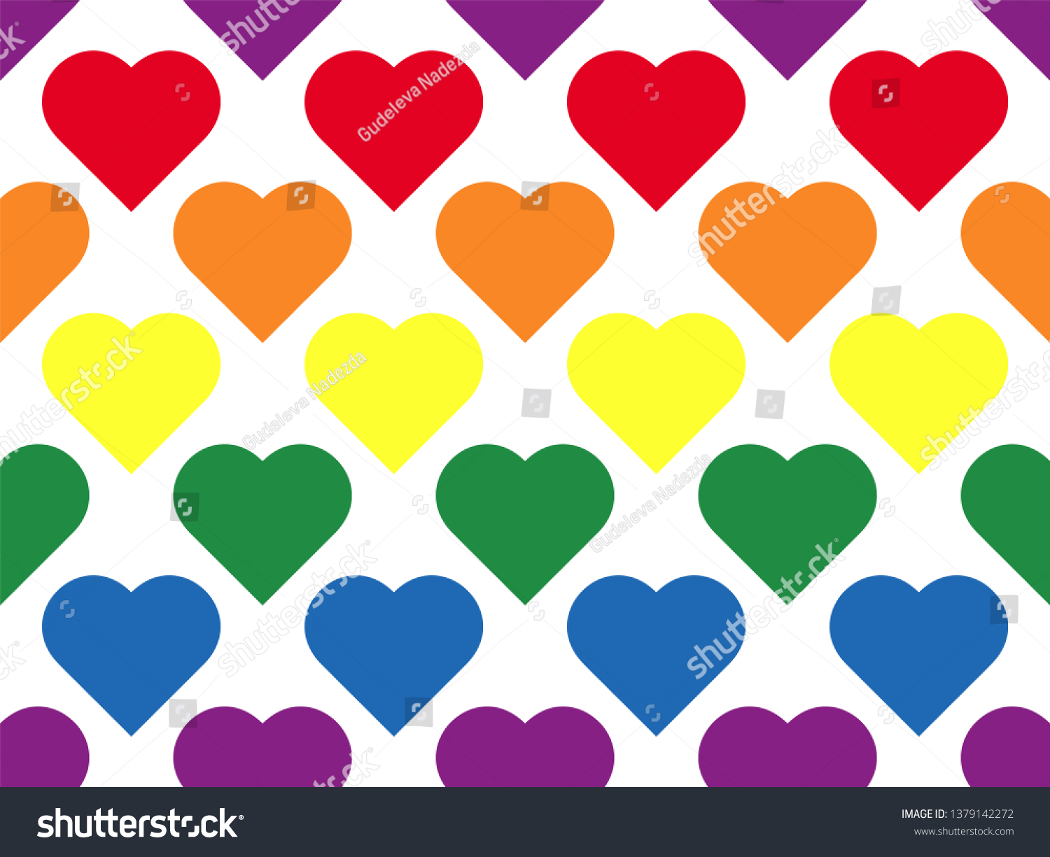 Lgbt Heart Seamless Pattern Lesbian Gay Stock Vector Royalty Free 1379142272 Shutterstock