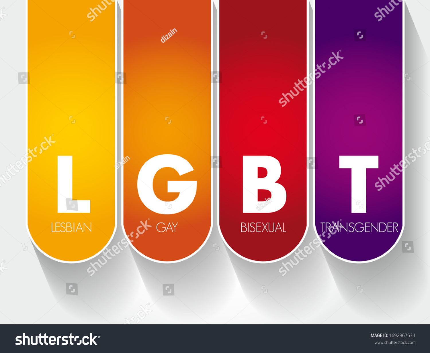 Lgbt Acrónimo De Lesbiana Gay Vector De Stock Libre De Regalías 1692967534 Shutterstock 6361