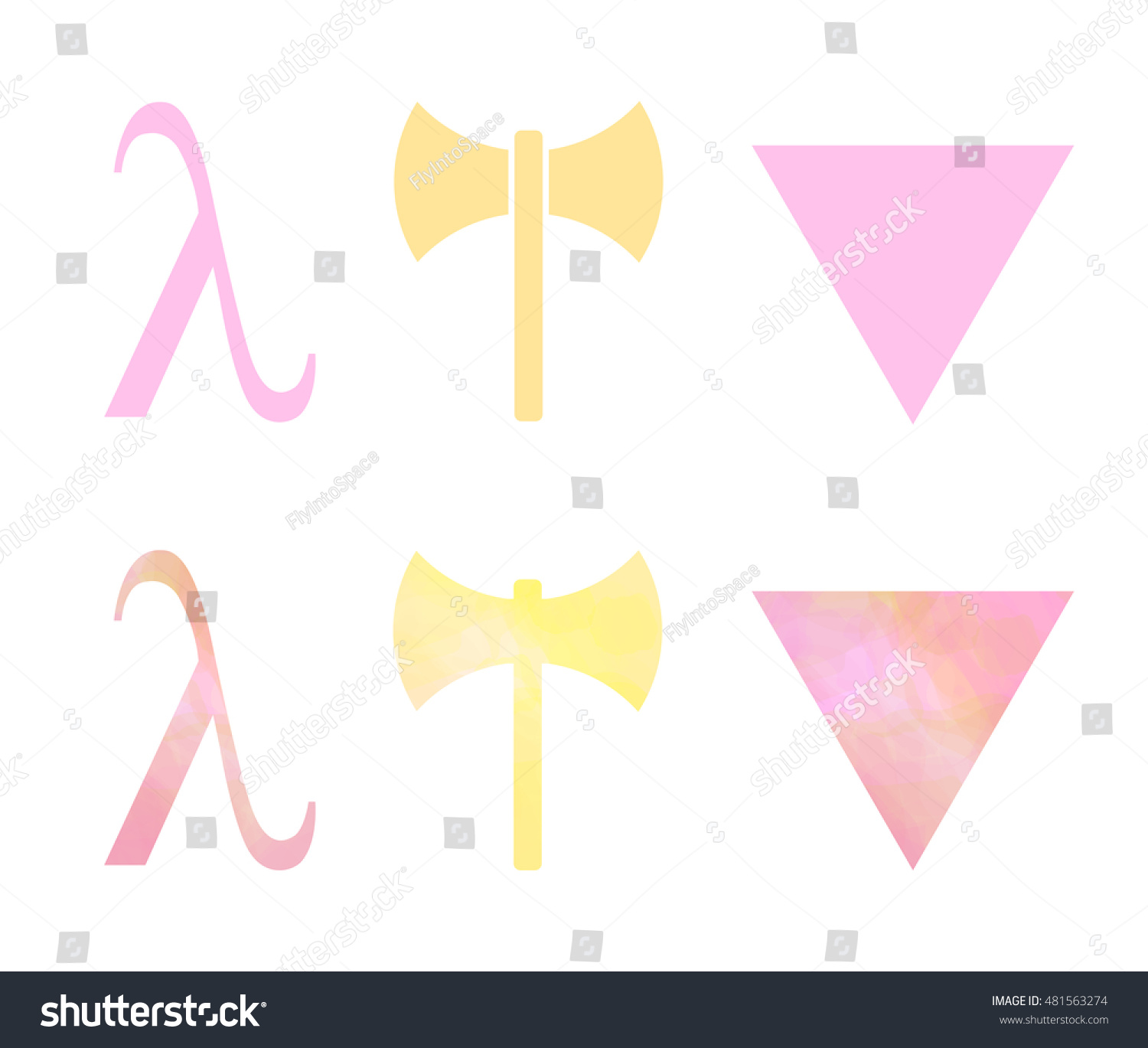 Vektor Stok Lgbt Lesbian Movements Pride Symbols Set Tanpa Royalti 481563274 Shutterstock 