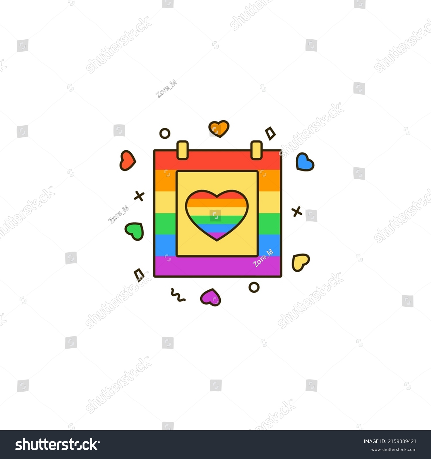 Lgbt Pride Month Celebration Calendar Stock Vector (Royalty Free