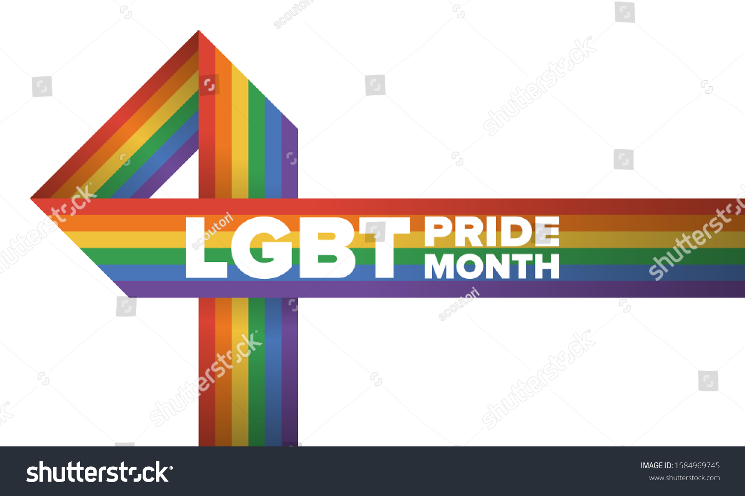 Lgbt Pride Month June Lesbian Gay Stock Vector Royalty Free