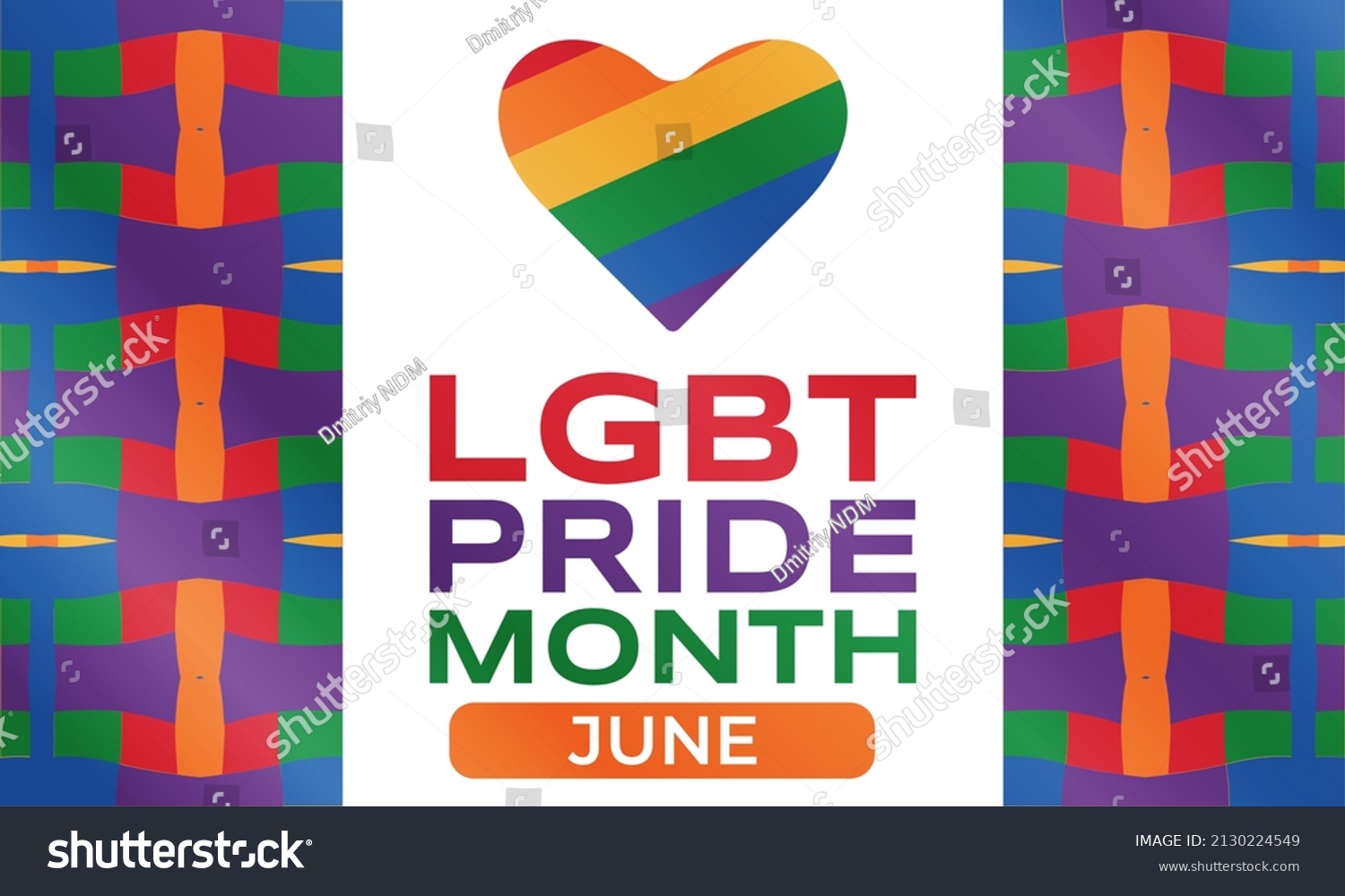Lgbt Pride Month June Lgbt Flag Stock Vector (Royalty Free) 2130224549