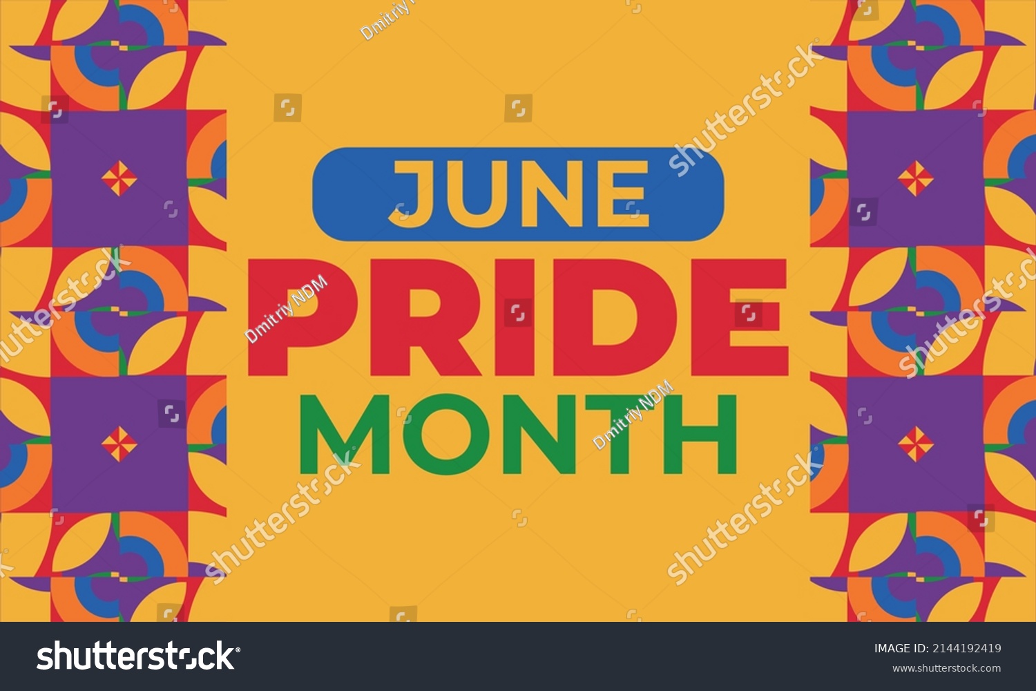 Lgbt Pride Month June Lgbt Flag Stock Vector (Royalty Free) 2144192419