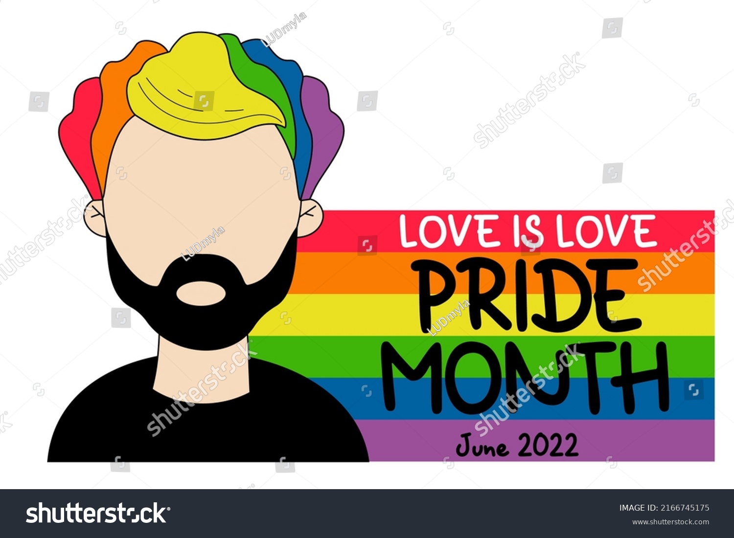 Lgbt Pride Month Love Love Gay Stock Vector Royalty Free 2166745175 Shutterstock 7318