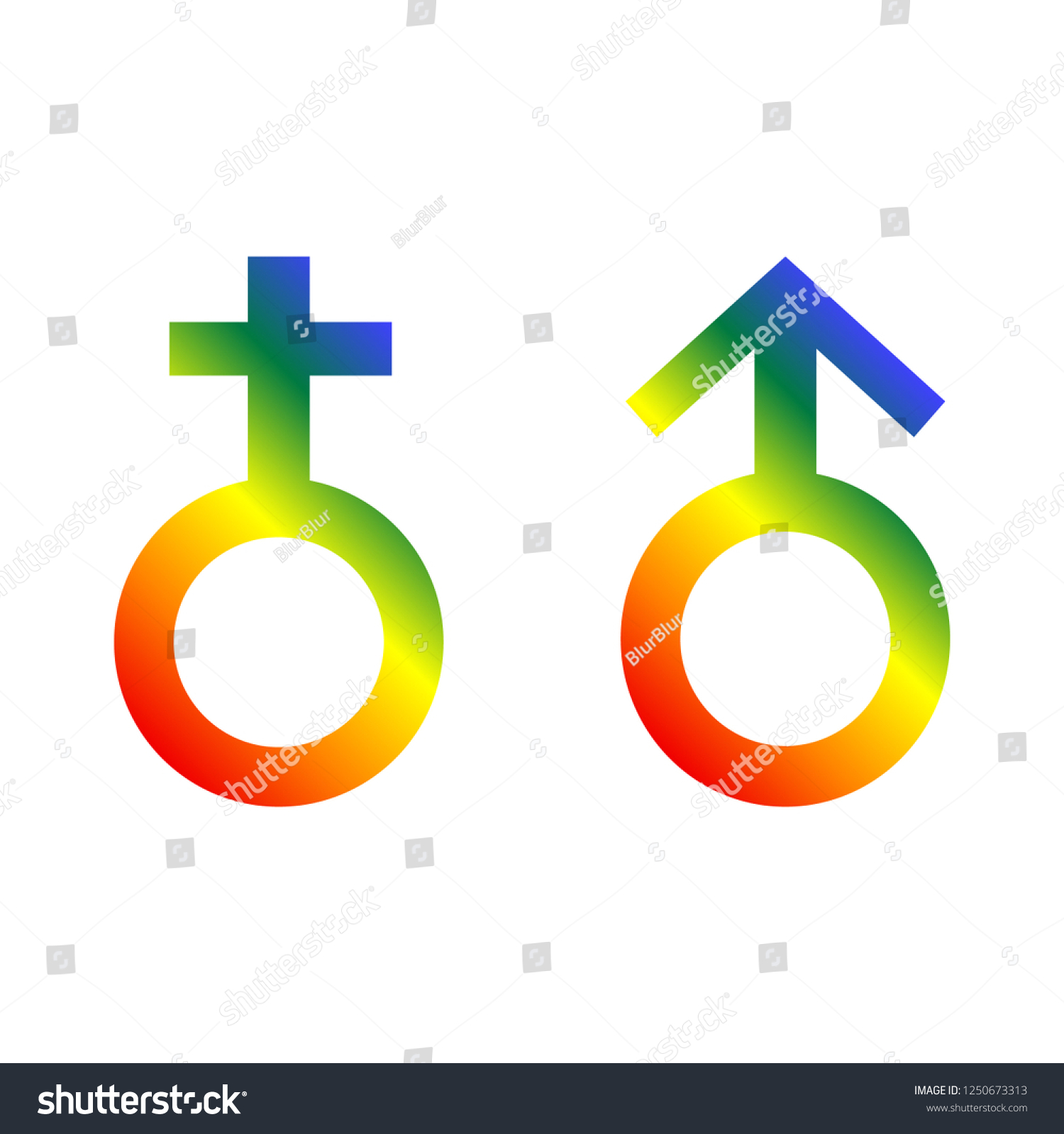 Lgbt Sign Gender Sign Equal Object Stock Vector Royalty Free