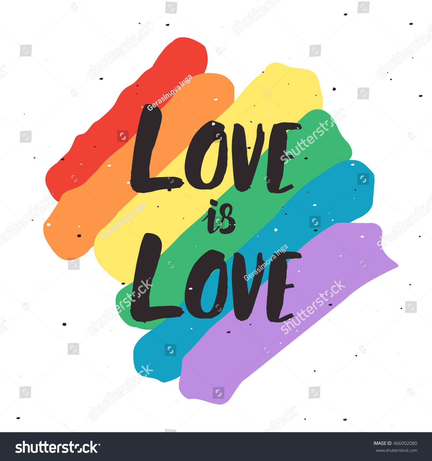 Lgbt Symbol Flag Colors Lettering Love Stock Vector 466002080 Shutterstock