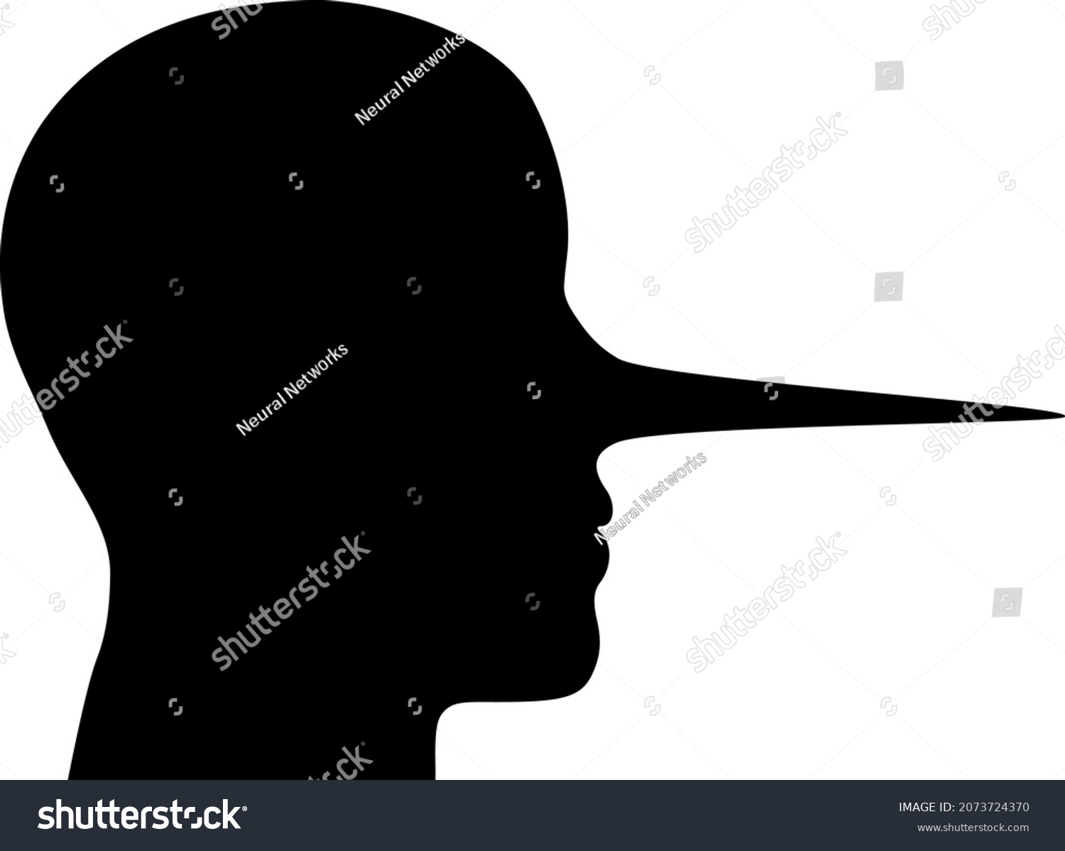 SVG of Liar person icon with flat style. Isolated vector liar person icon image on a white background. svg
