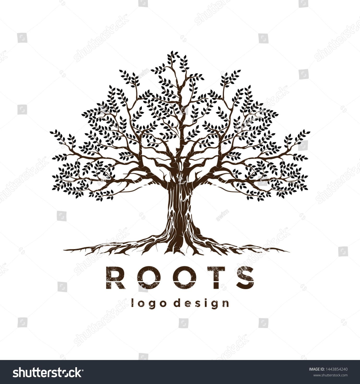 Liberty Tree Logo Template Vector Isolated Stock Vector (Royalty Free