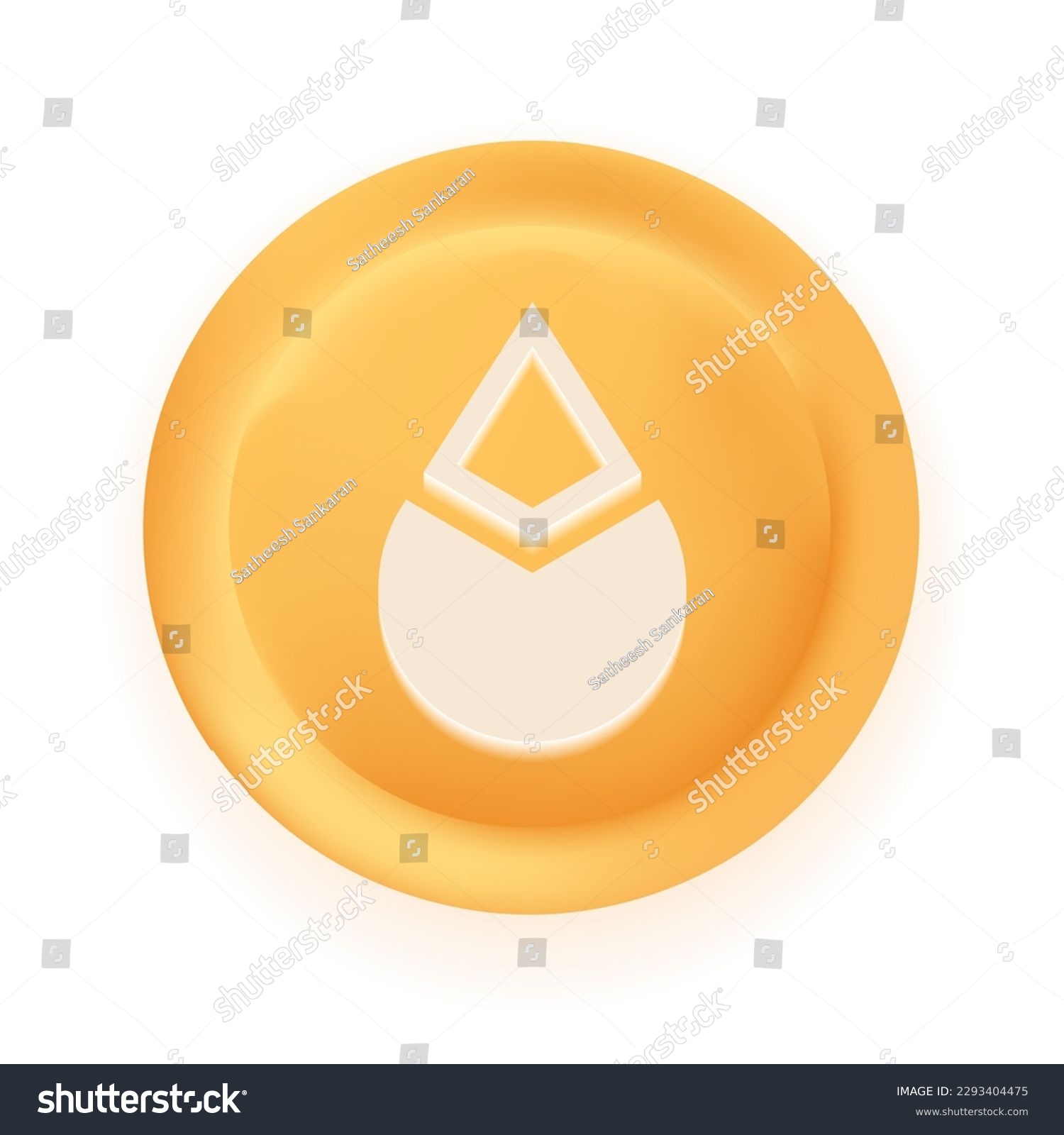 SVG of Lido DAO (LDO) crypto currency 3D coin vector illustration isolated on white background. Can be used as virtual money icon, logo, emblem, sticker and badge designs. svg