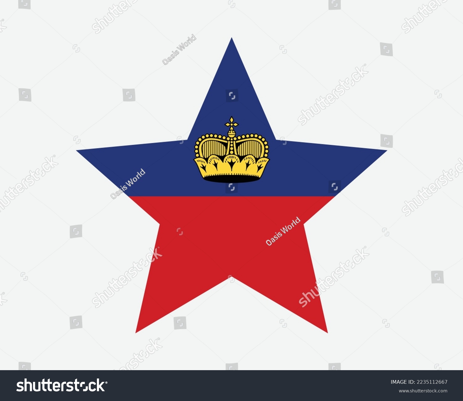 SVG of Liechtenstein Star Flag. Liechtensteiner Star Shape Flag. Country National Banner Icon Symbol Vector Flat Artwork Graphic Illustration svg