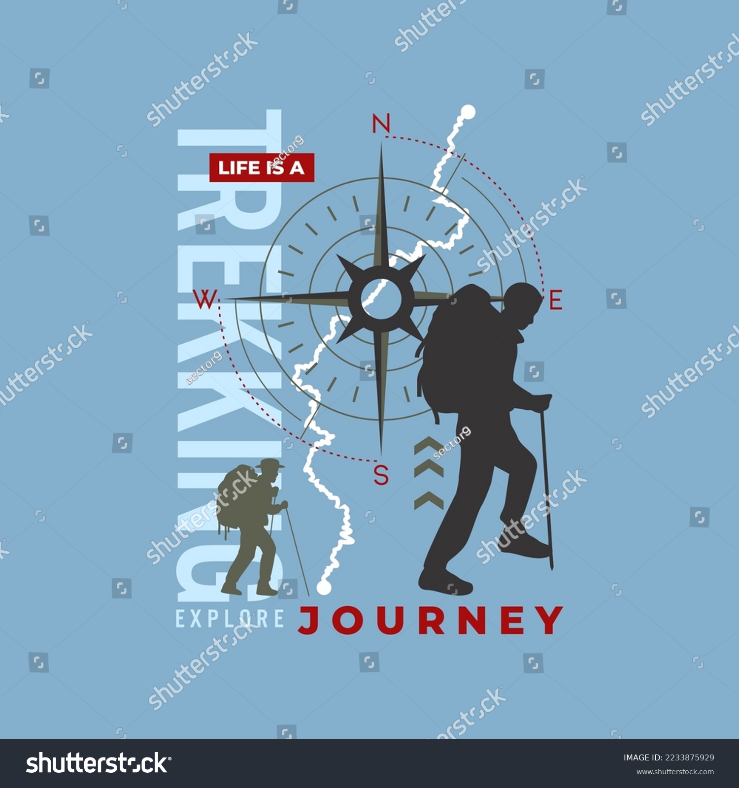 SVG of life a journey,vintage style typography slogan. Abstract design vector illustration for print tee shirt and more uses.  svg