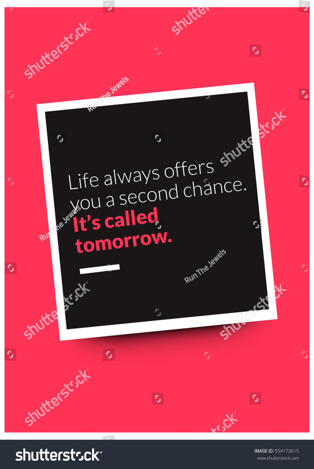 second chance at life quotes life always offers you second chance stock vector