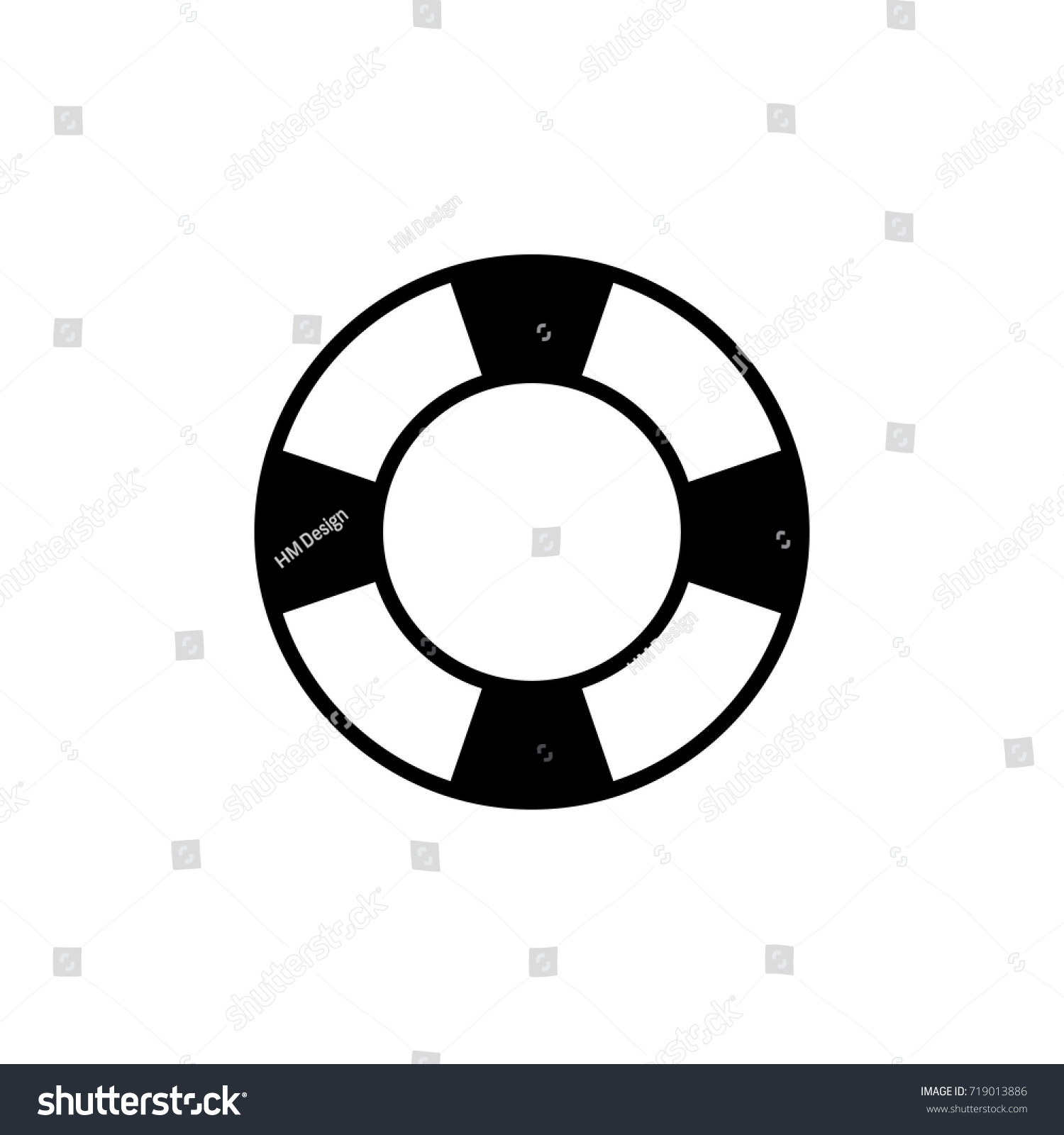 Life Buoy Outline Icon Illustration Isolated Stock Vector (Royalty Free ...